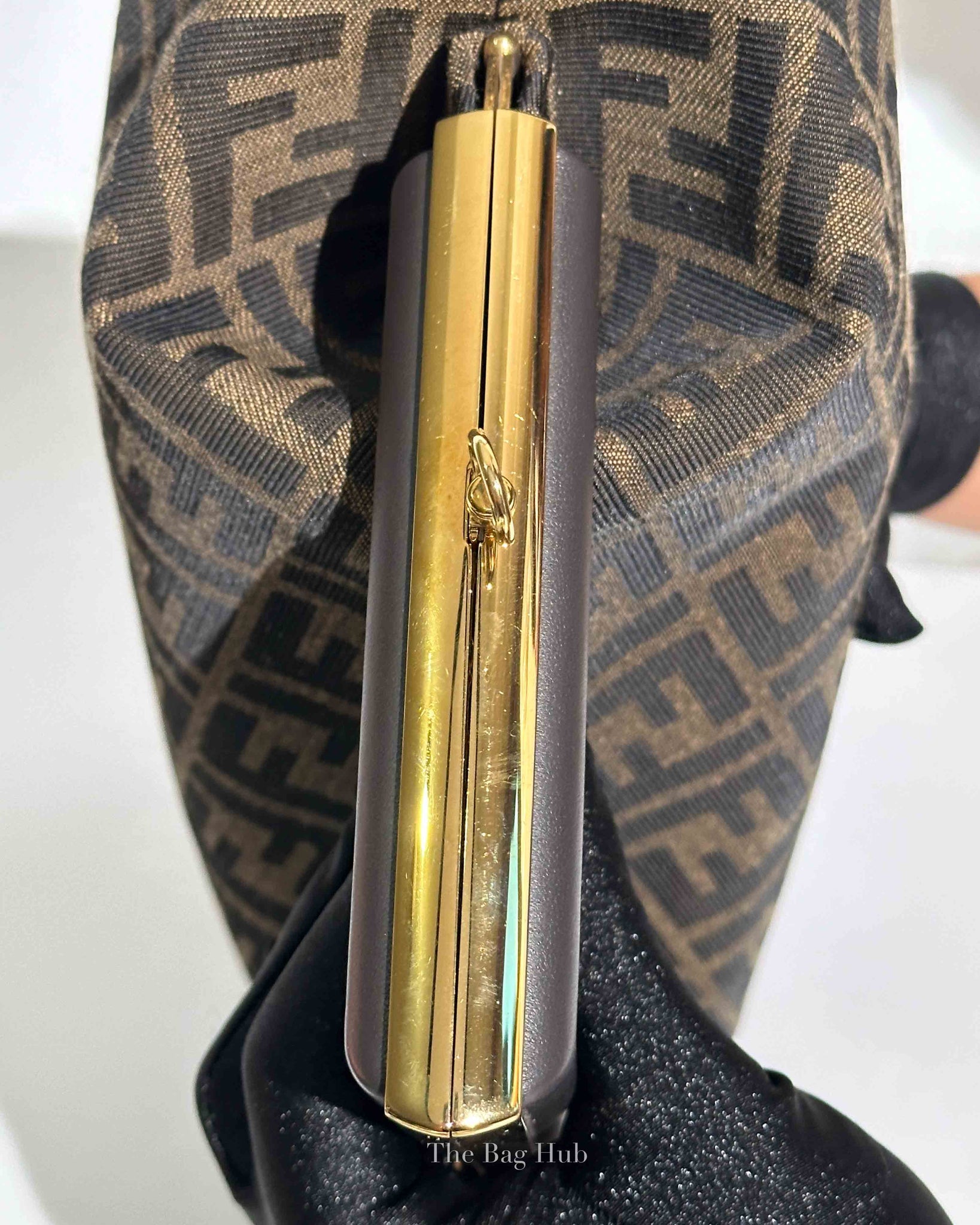 Fendi Brown FF Monogram Canvas Fendi First Midi Jacquard Bag