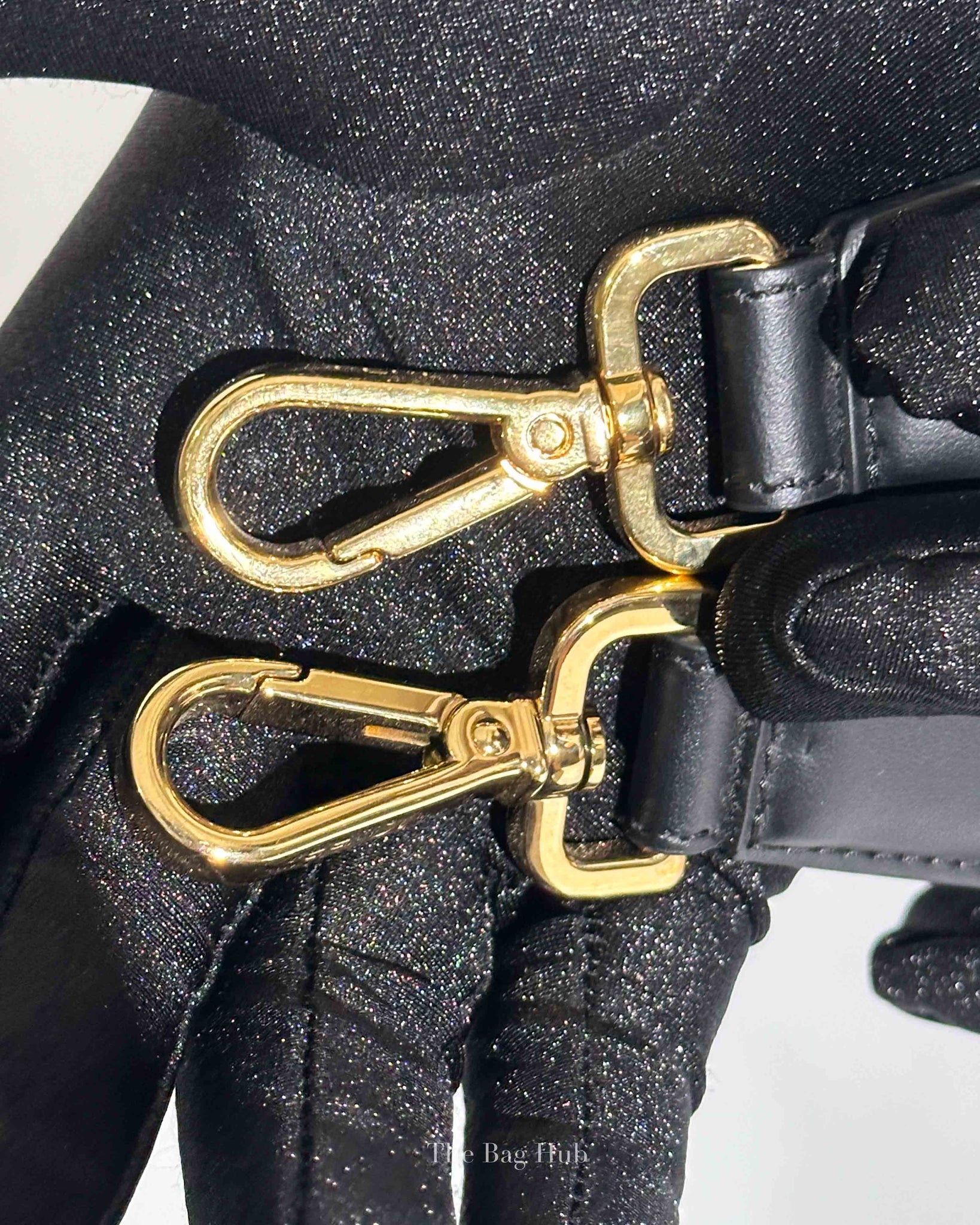 Fendi Black FF Jacquard Webbing Shoulder You Strap