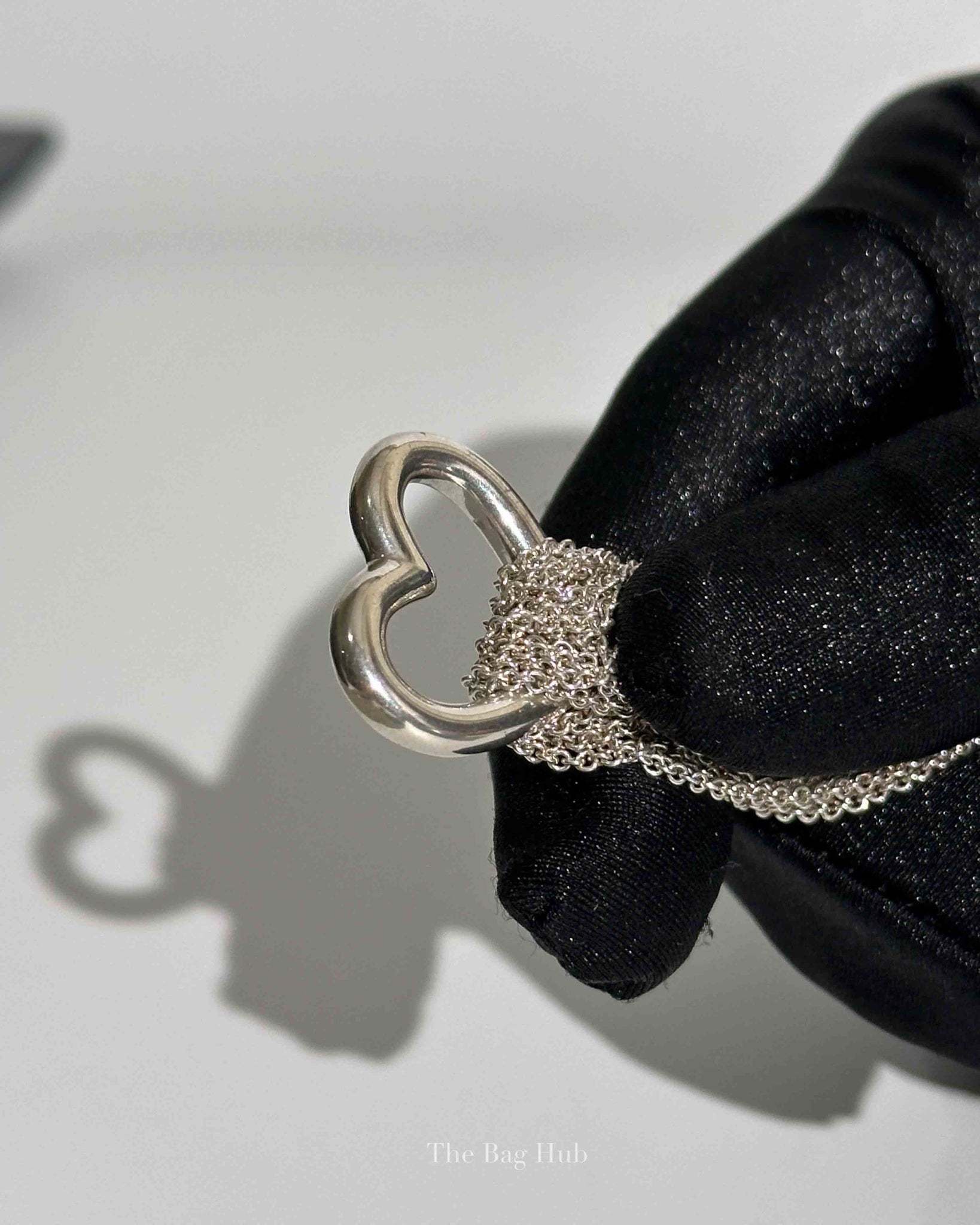 Tiffany & Co. Sterling Silver Open Heart Multi Chain Toggle Bracelet