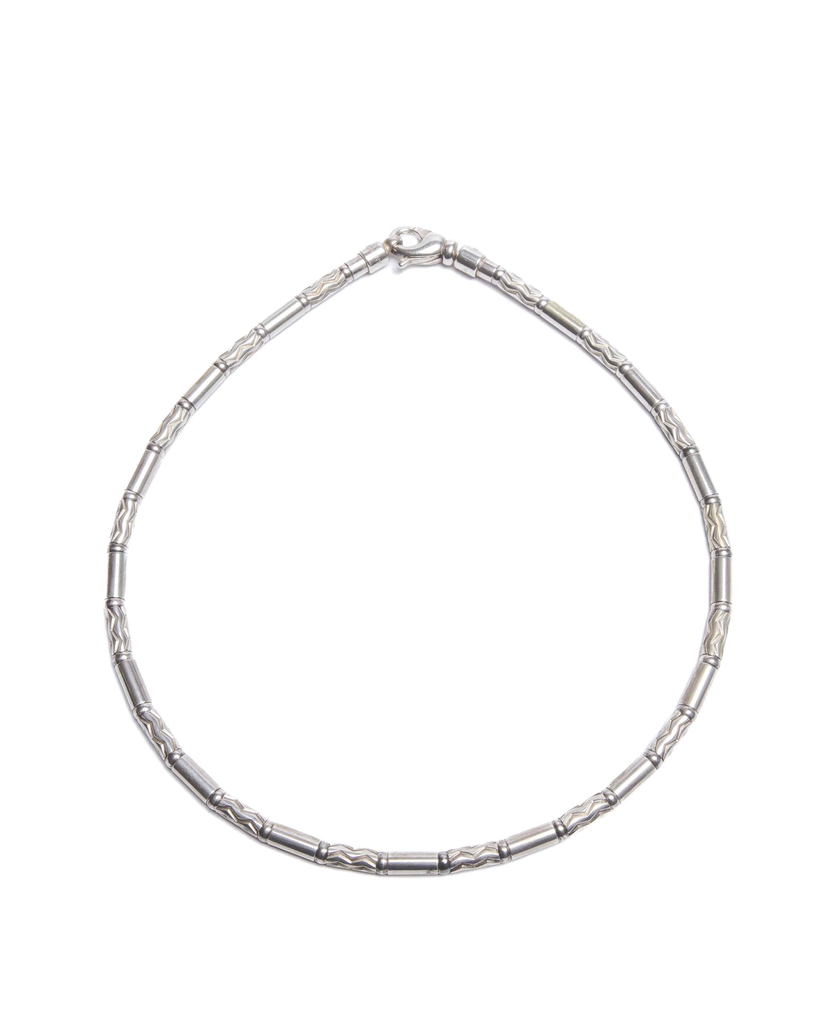 Tiffany & Co. Sterling Silver Aztec Etched Zigzag Necklace