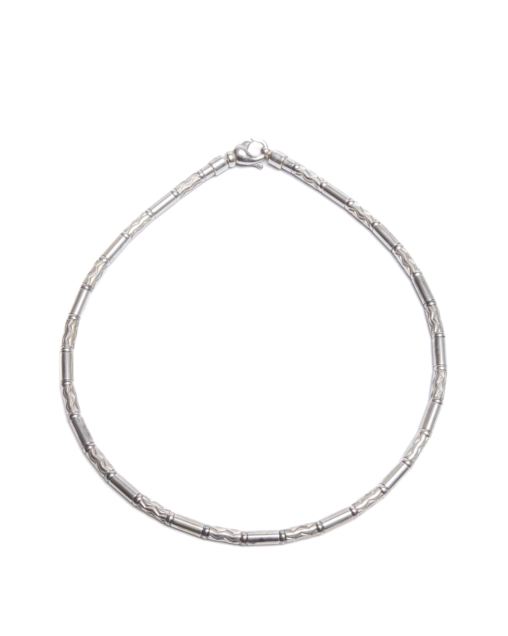 Tiffany & Co. Sterling Silver Aztec Etched Zigzag Necklace