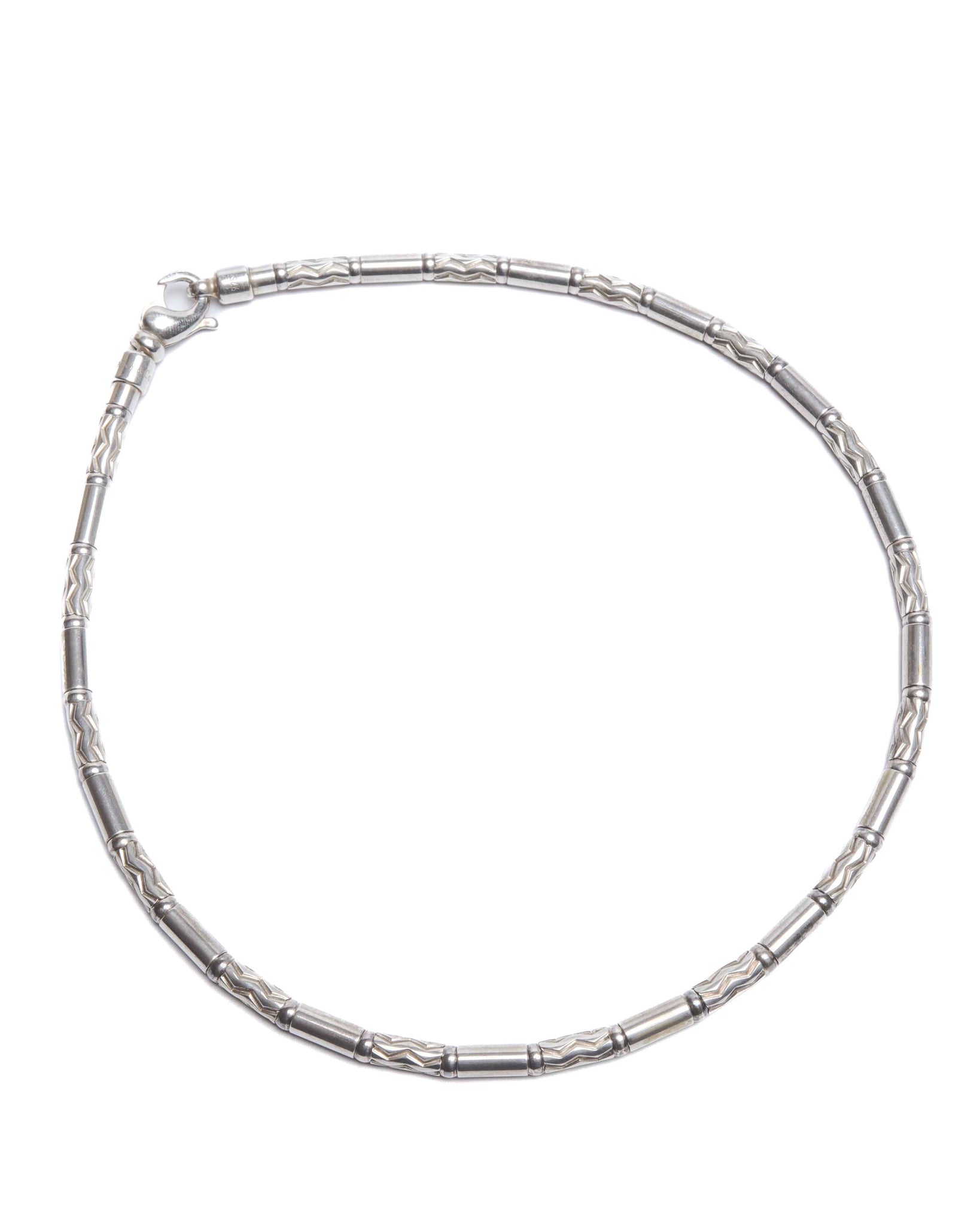 Tiffany & Co. Sterling Silver Aztec Etched Zigzag Necklace