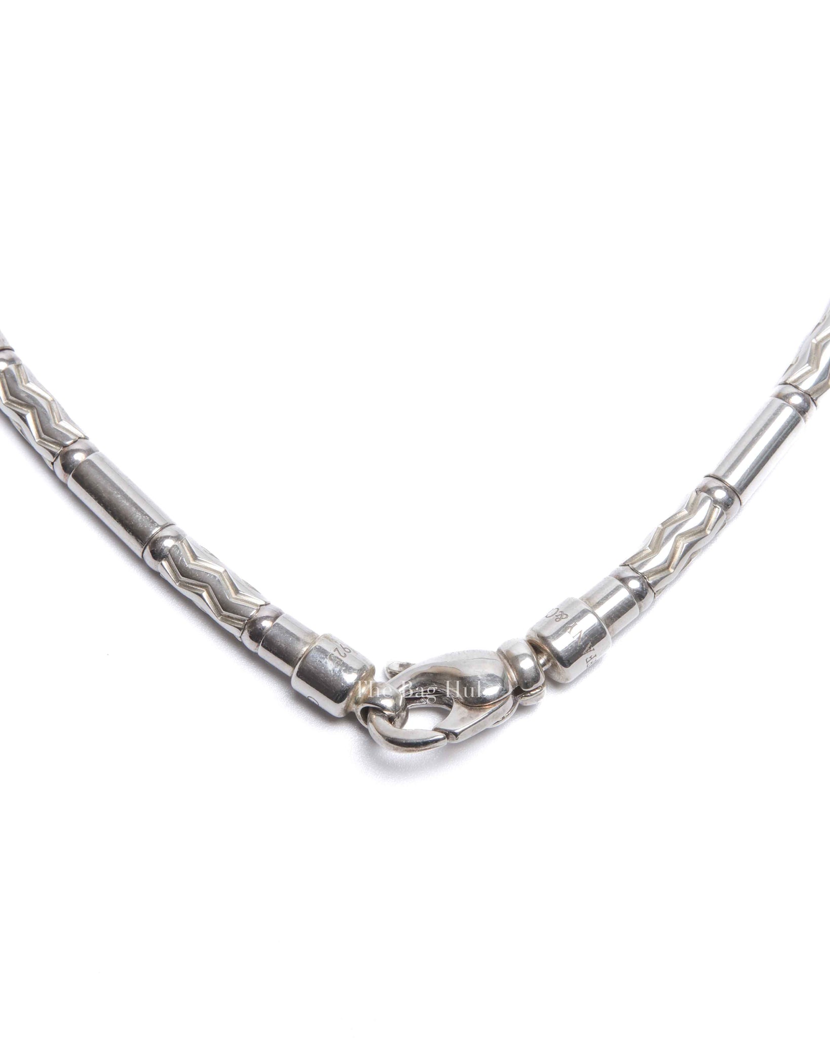 Tiffany & Co. Sterling Silver Aztec Etched Zigzag Necklace