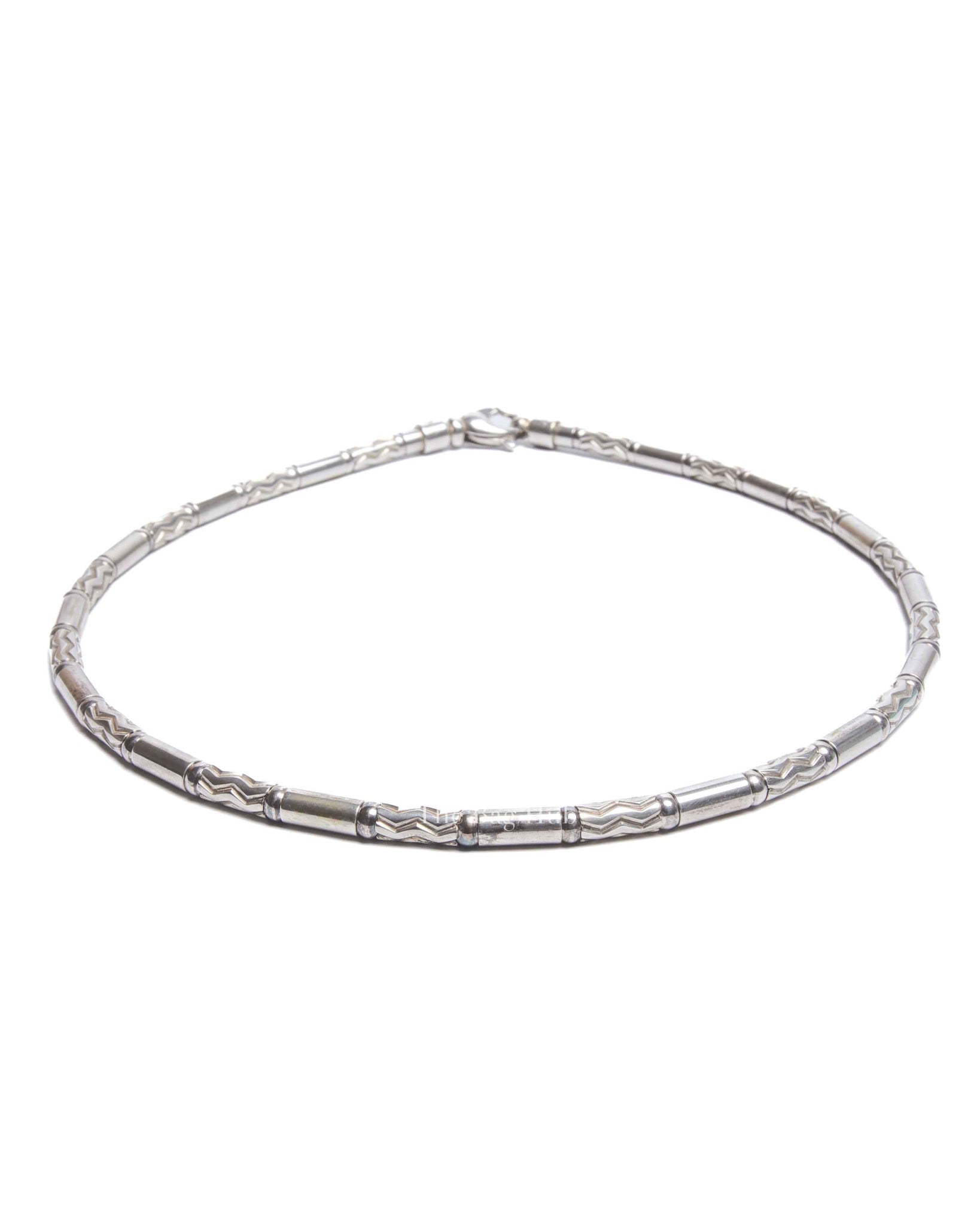 Tiffany & Co. Sterling Silver Aztec Etched Zigzag Necklace