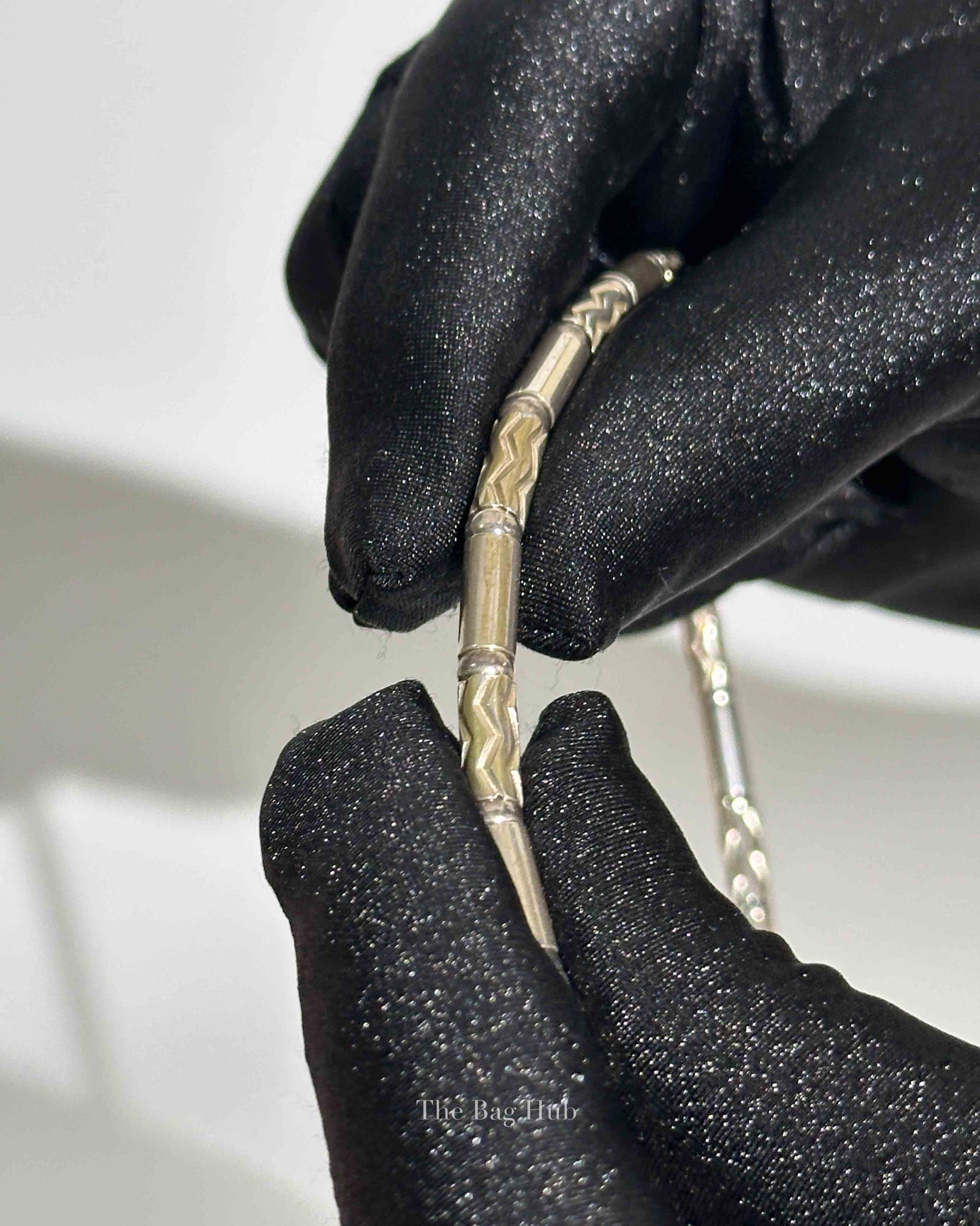 Tiffany & Co. Sterling Silver Aztec Etched Zigzag Necklace