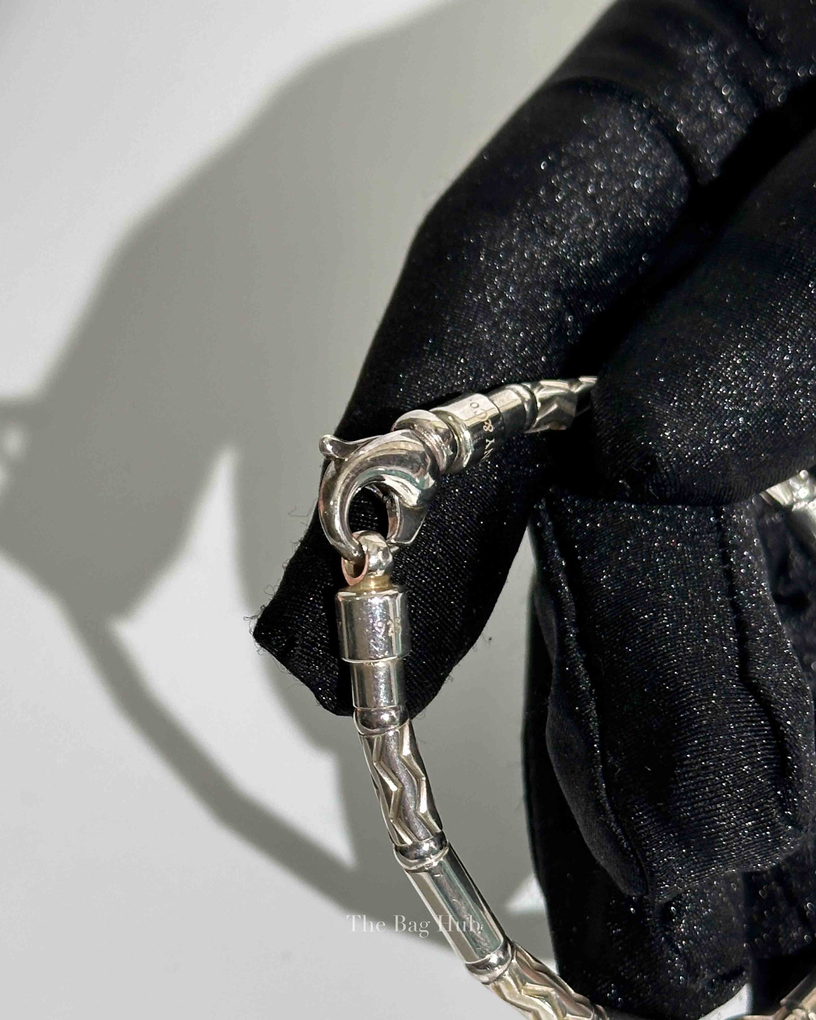 Tiffany & Co. Sterling Silver Hematite Aztec Etched Zigzag Bracelet