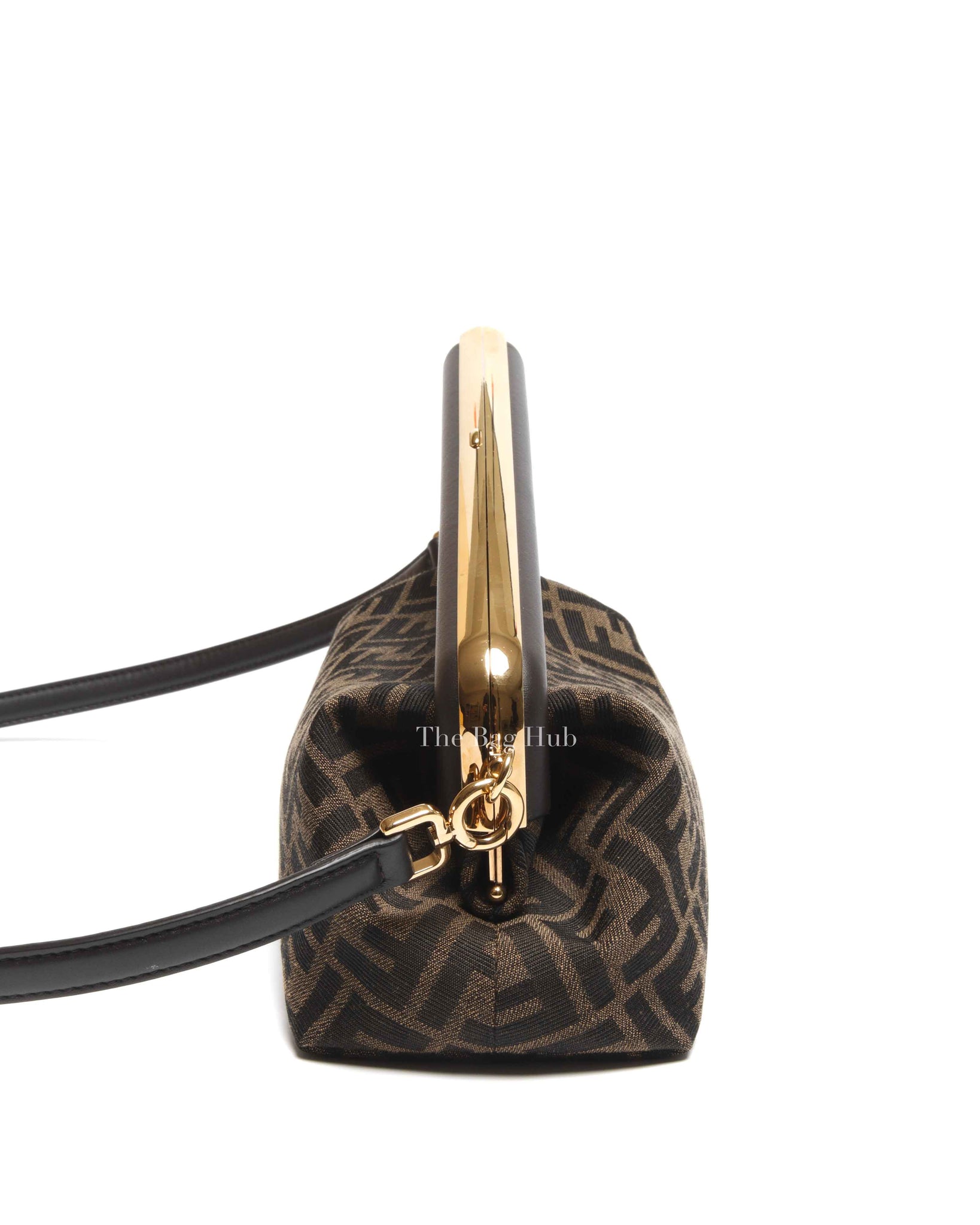 Fendi Brown FF Monogram Canvas Fendi First Midi Jacquard Bag