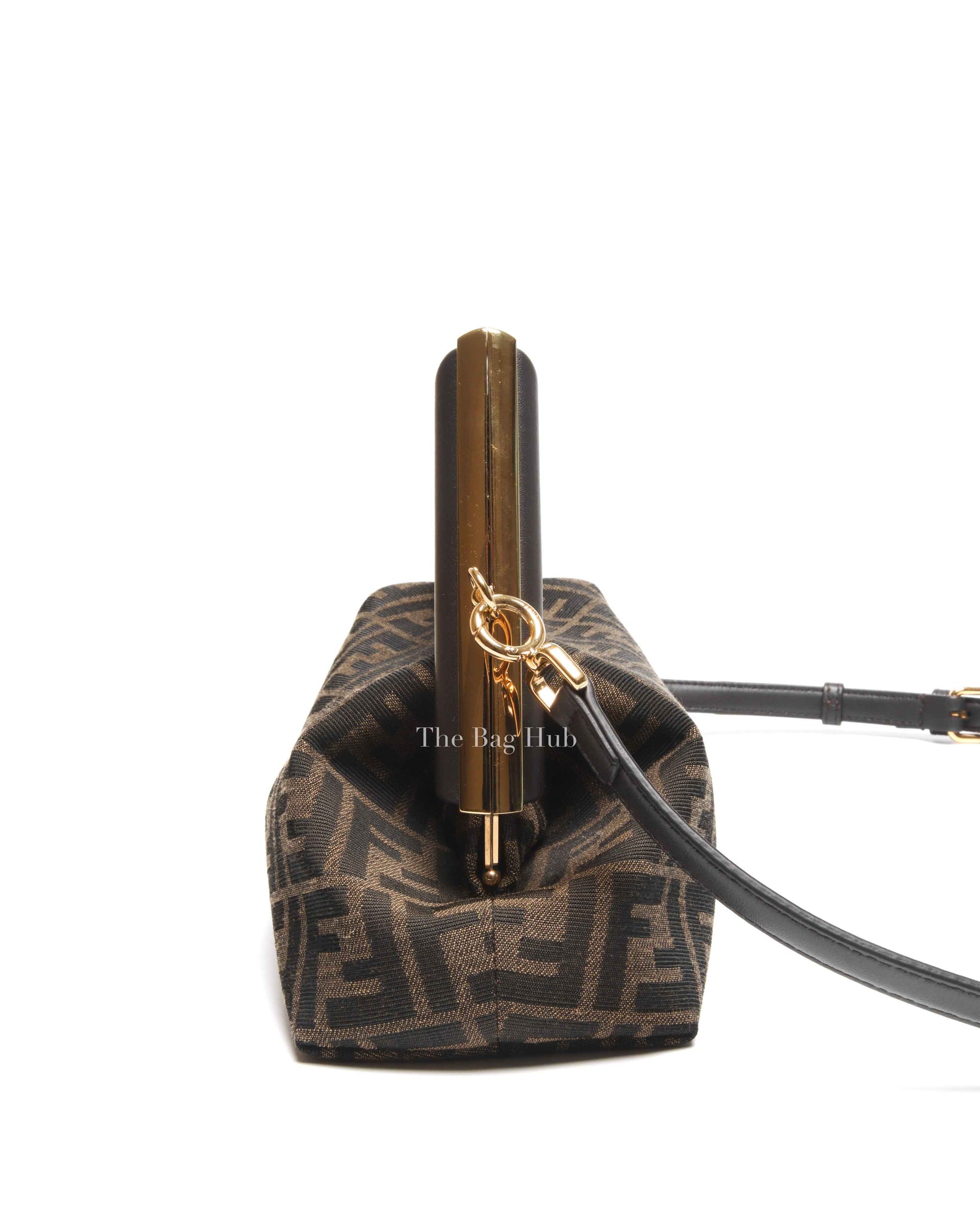 Fendi Brown FF Monogram Canvas Fendi First Midi Jacquard Bag