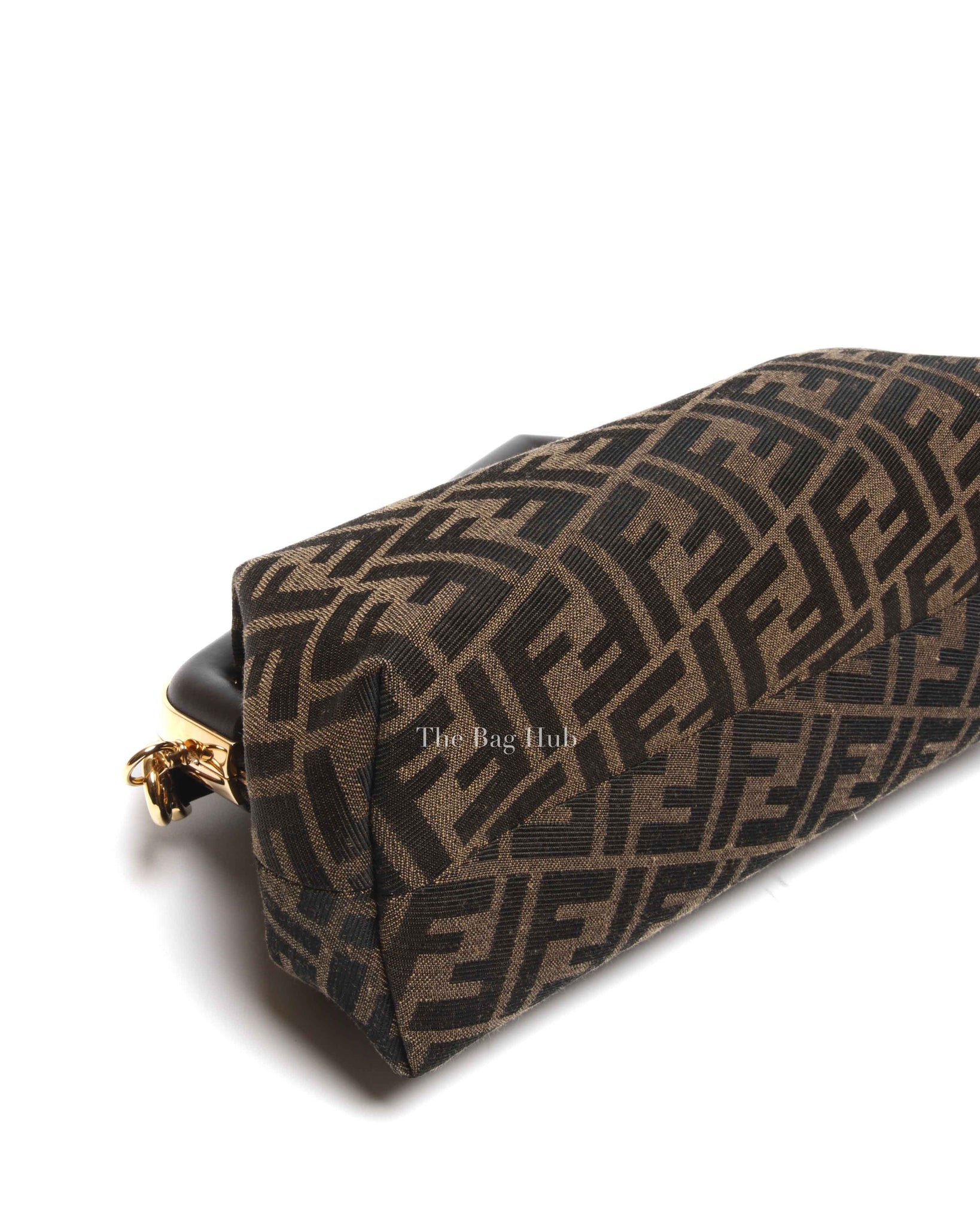 Fendi Brown FF Monogram Canvas Fendi First Midi Jacquard Bag