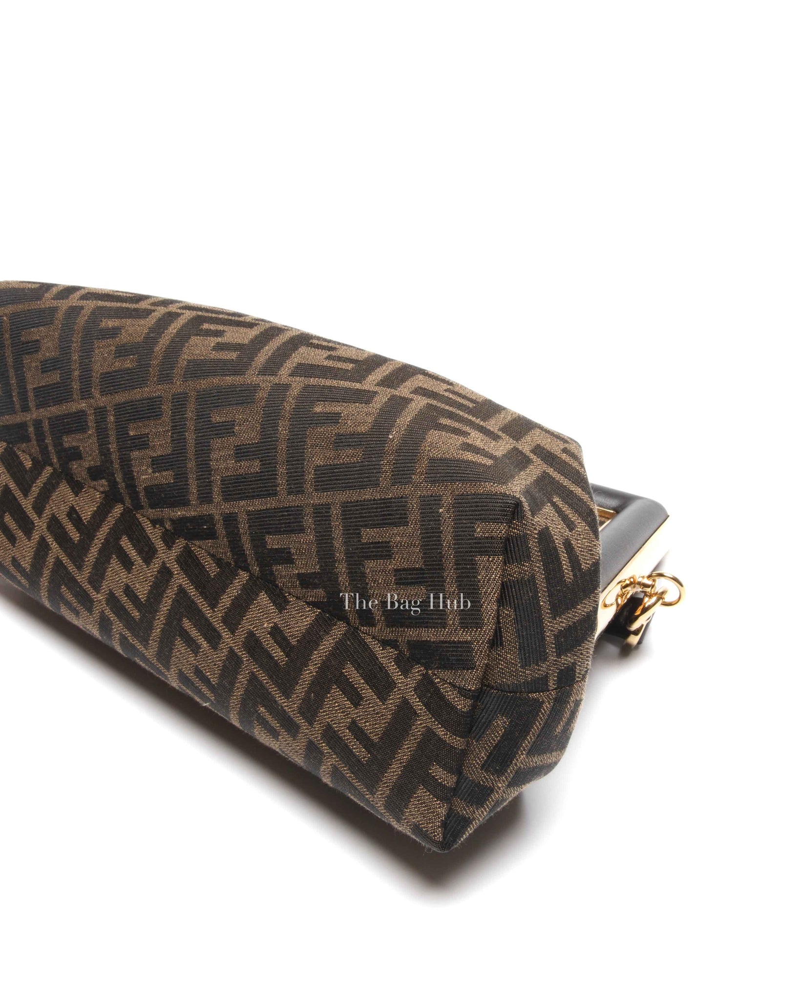 Fendi Brown FF Monogram Canvas Fendi First Midi Jacquard Bag