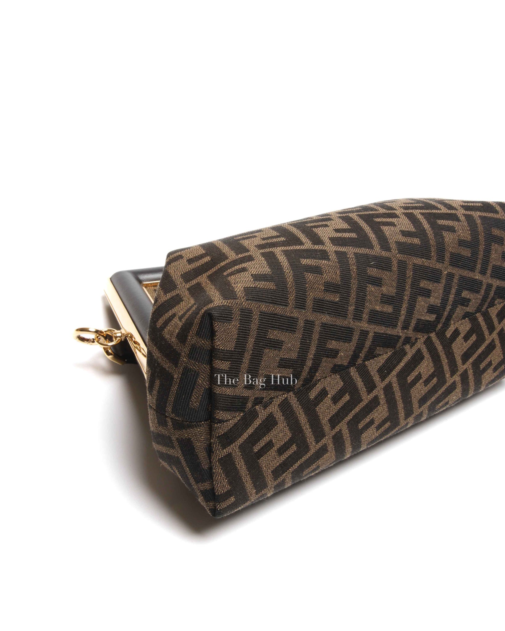 Fendi Brown FF Monogram Canvas Fendi First Midi Jacquard Bag