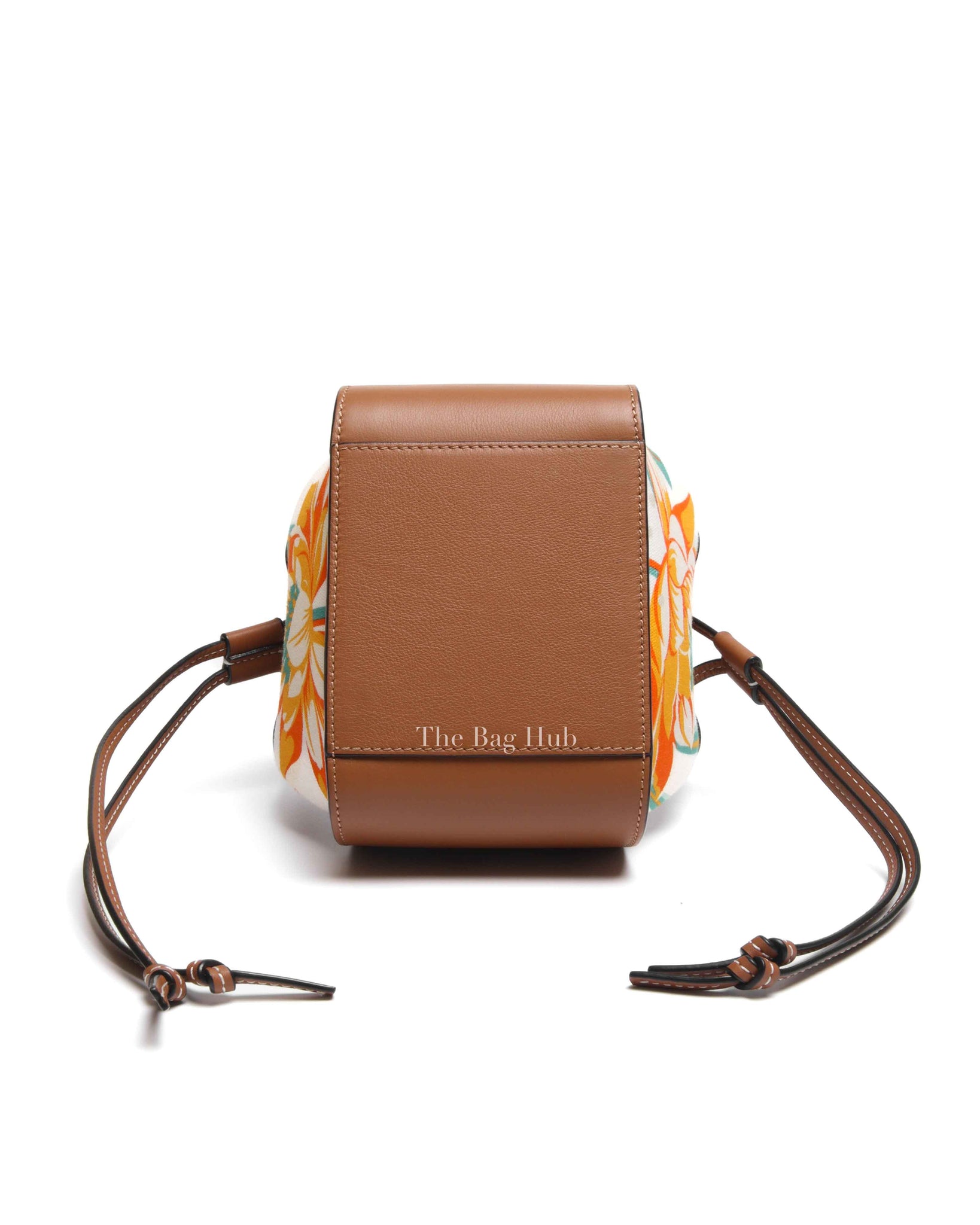 Loewe x Paula Ibiza Tan/Floral Print Leather Hammock Mini Bag