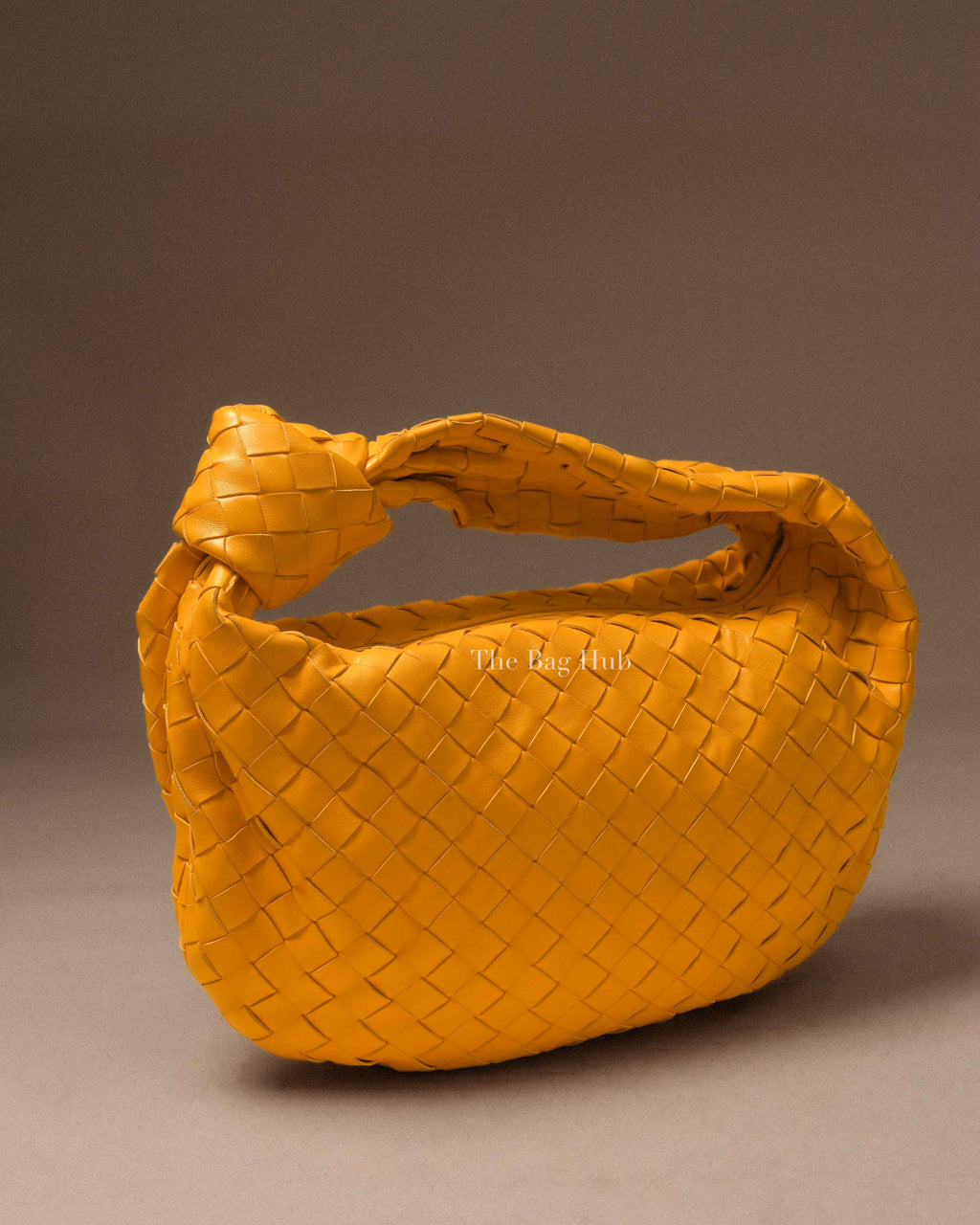 Bottega Veneta Orange Intrecciato Leather Teen Jodie Bag