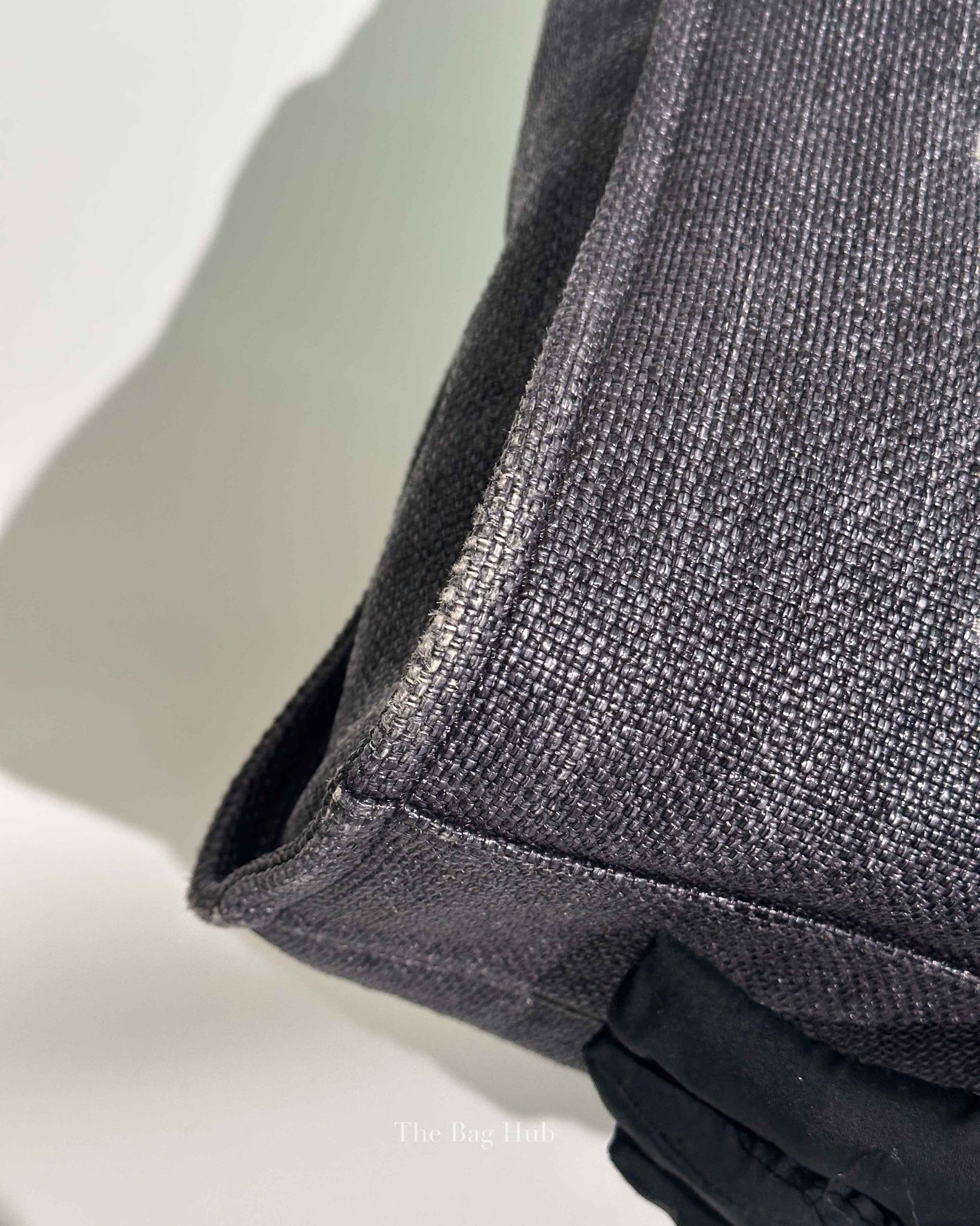 Chanel Black Woven Straw Raffia Small Deauville Tote Bag GHW