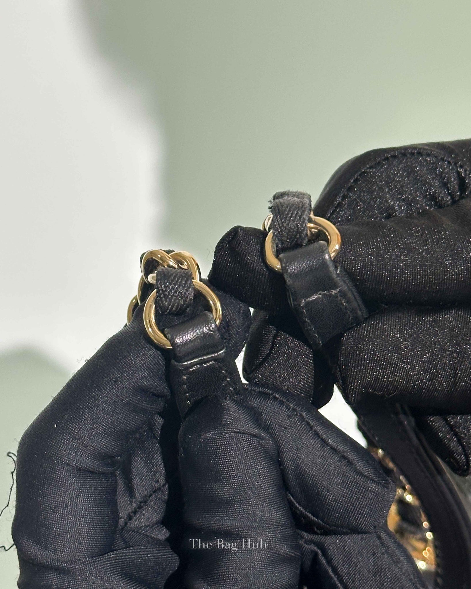 Chanel Black Woven Straw Raffia Small Deauville Tote Bag GHW