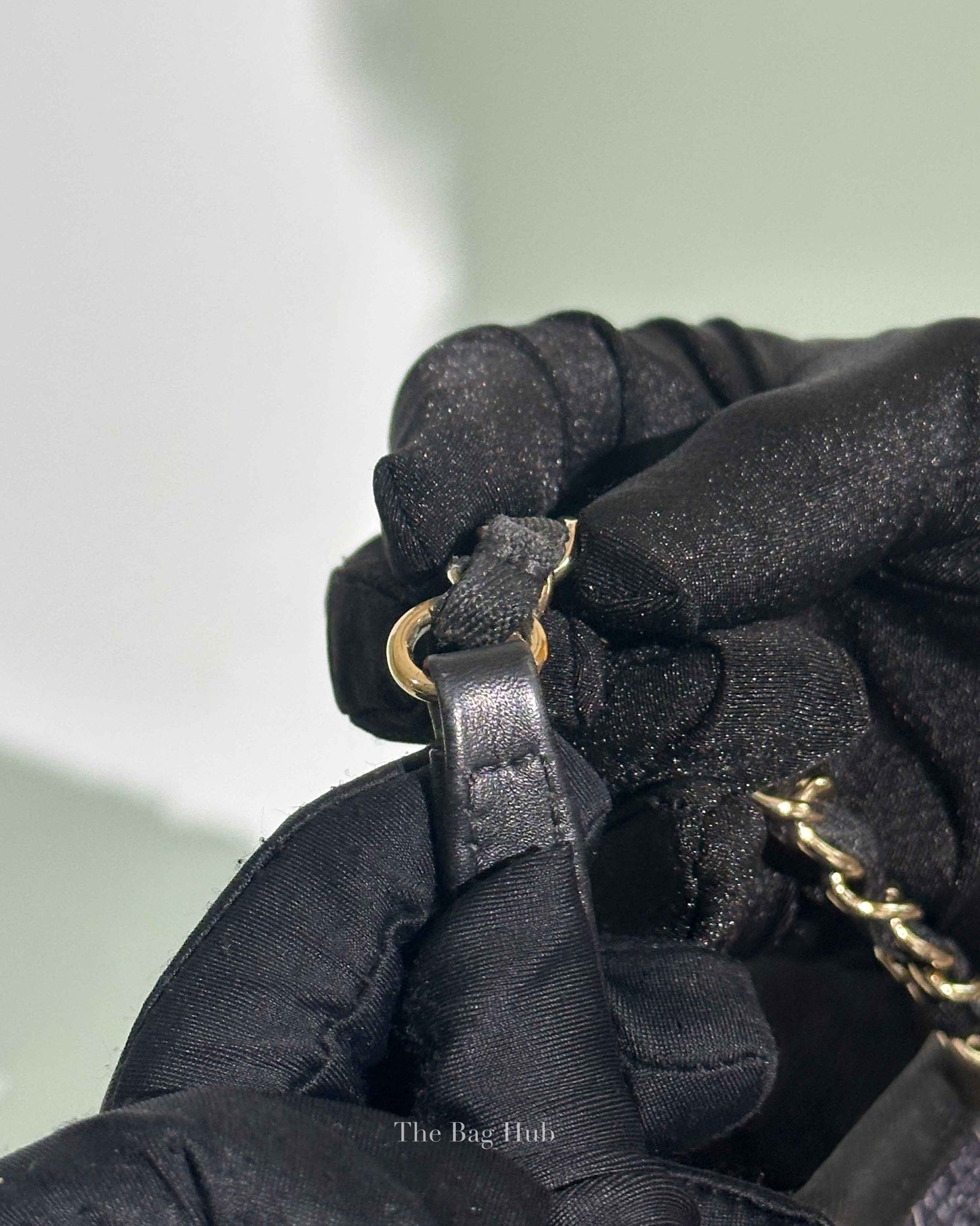 Chanel Black Woven Straw Raffia Small Deauville Tote Bag GHW