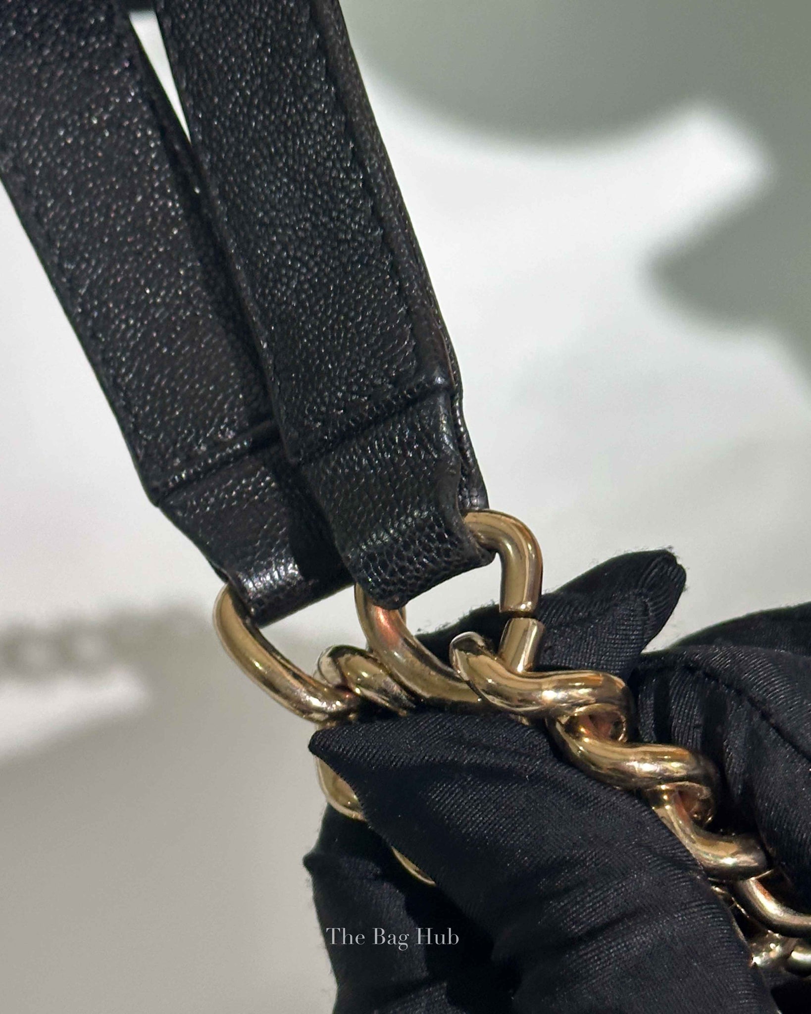 Chanel Black Chevron Caviar Old Medium Le Boy Bag GHW