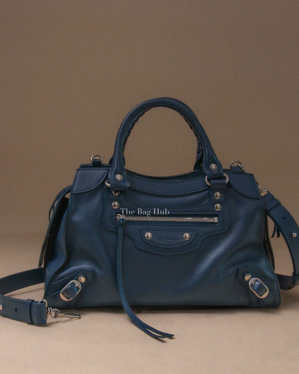 Balenciaga Blue Leather Neo Classic City Small Bag