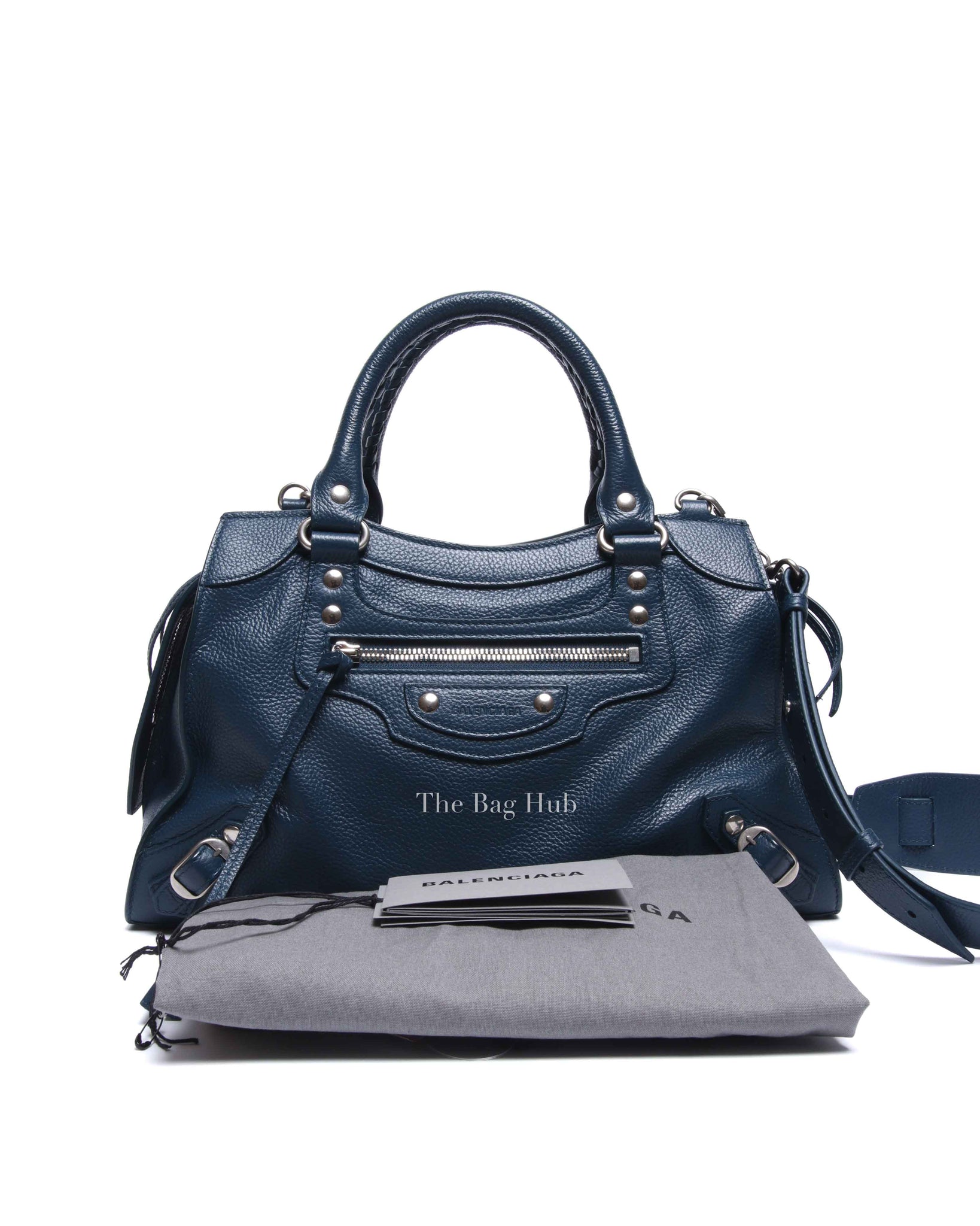 Balenciaga Blue Leather Neo Classic City Small Bag