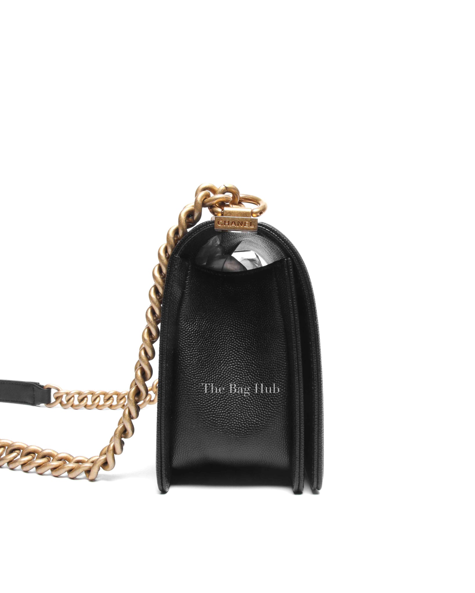 Chanel Black Caviar Quilted Medium Le Boy Bag GHW