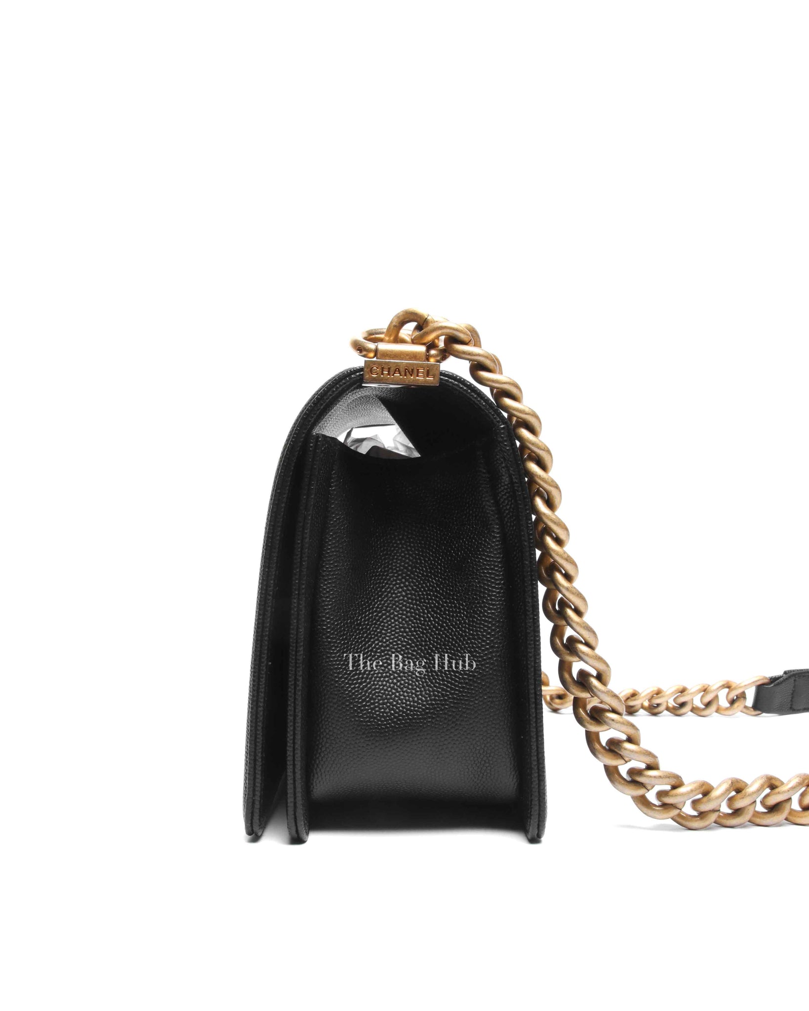 Chanel Black Caviar Quilted Medium Le Boy Bag GHW