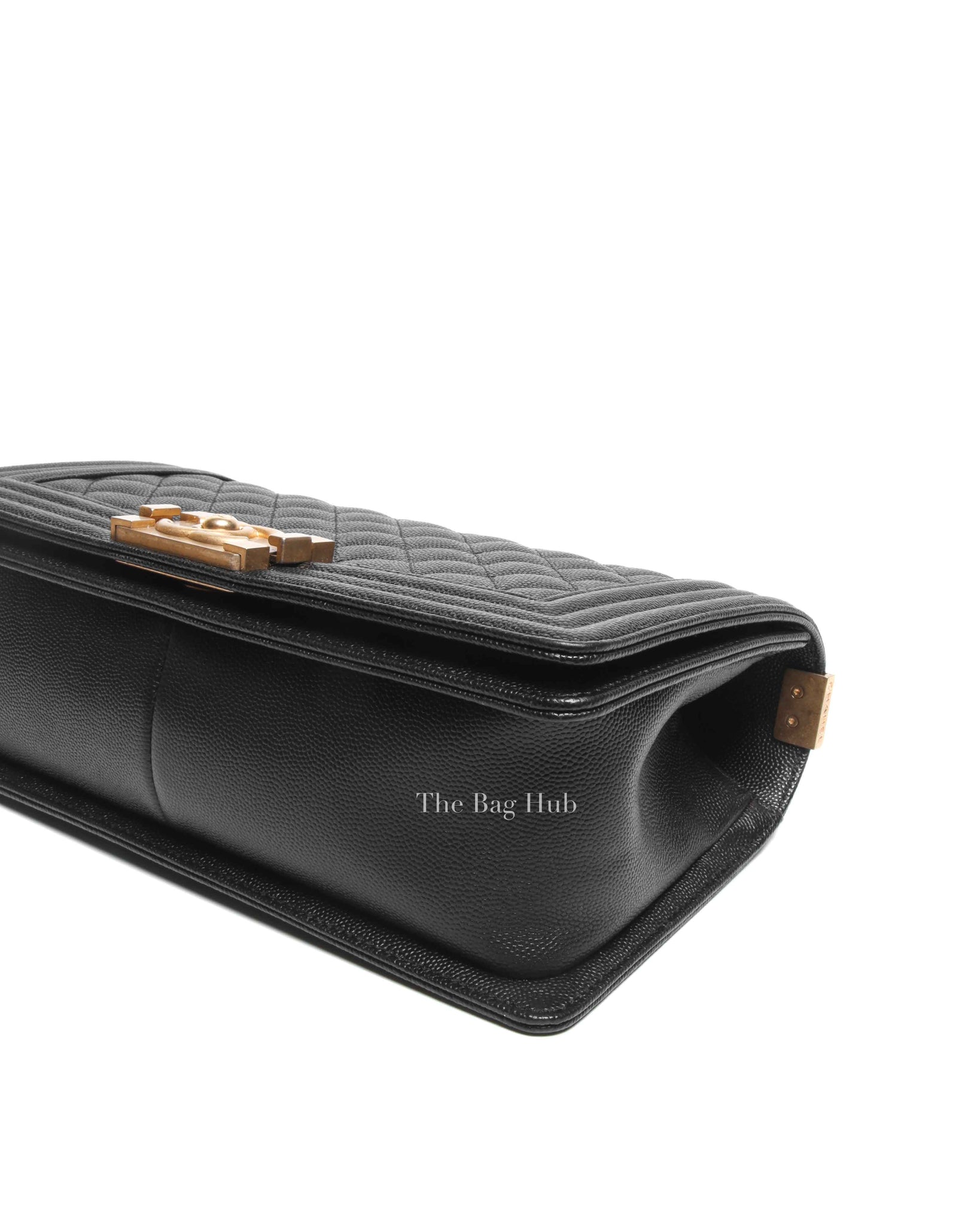 Chanel Black Caviar Quilted Medium Le Boy Bag GHW