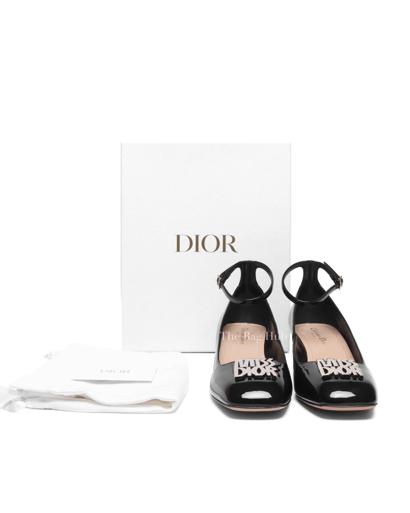 Dior Black Patent Calfskin Miss Dior Pumps Size 40