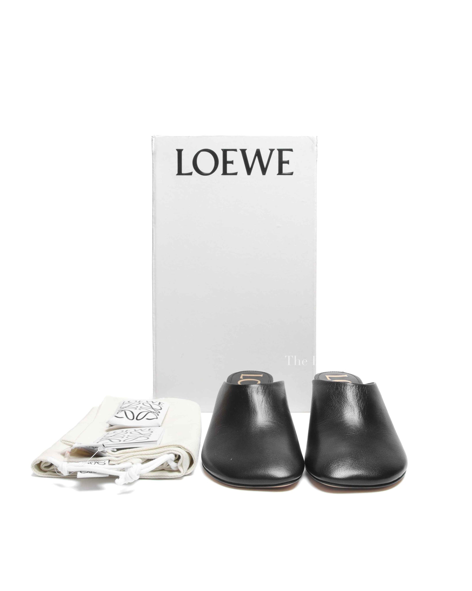 Loewe Black Goatskin Toy Mule Heels Size 37