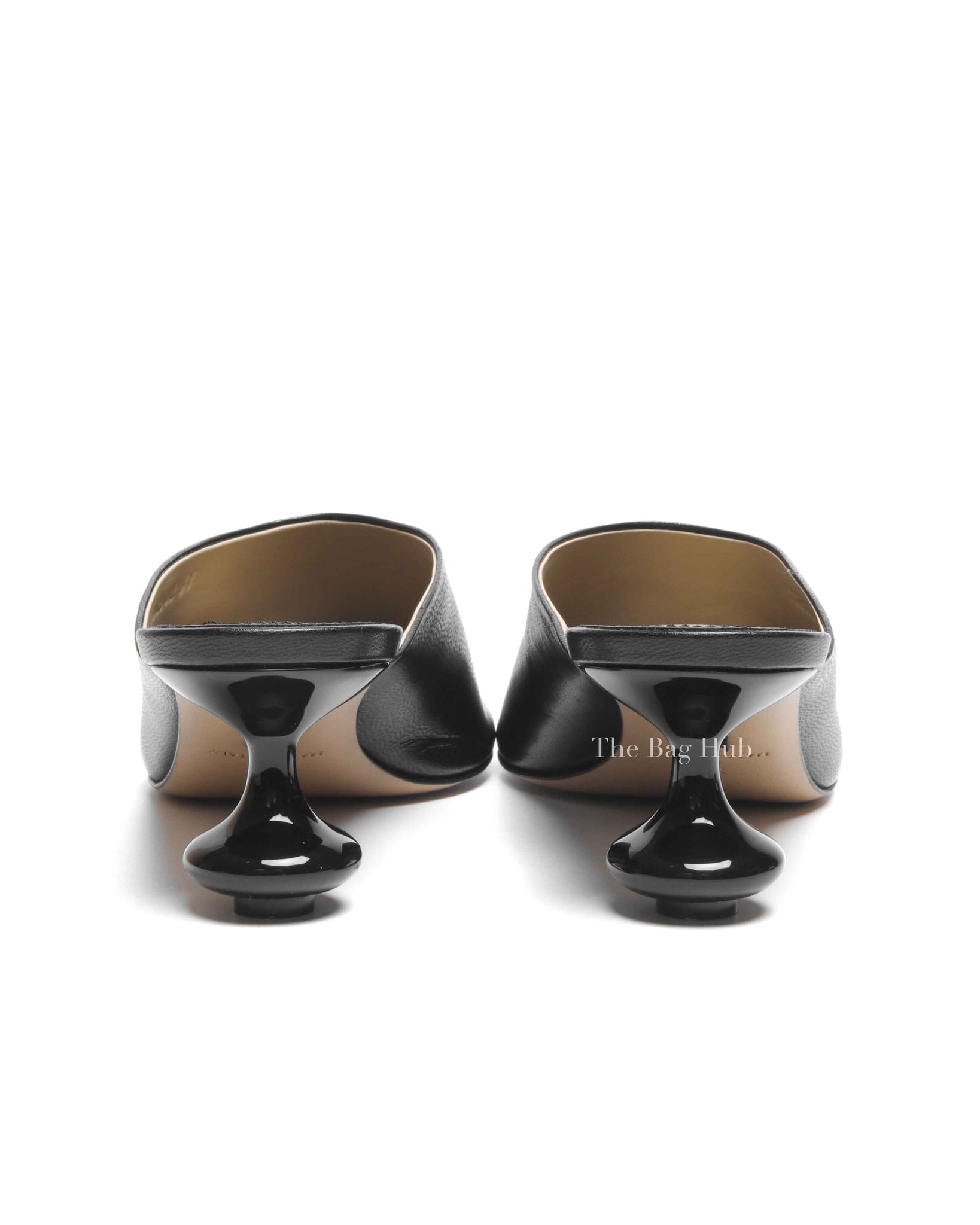Loewe Black Goatskin Toy Mule Heels Size 37