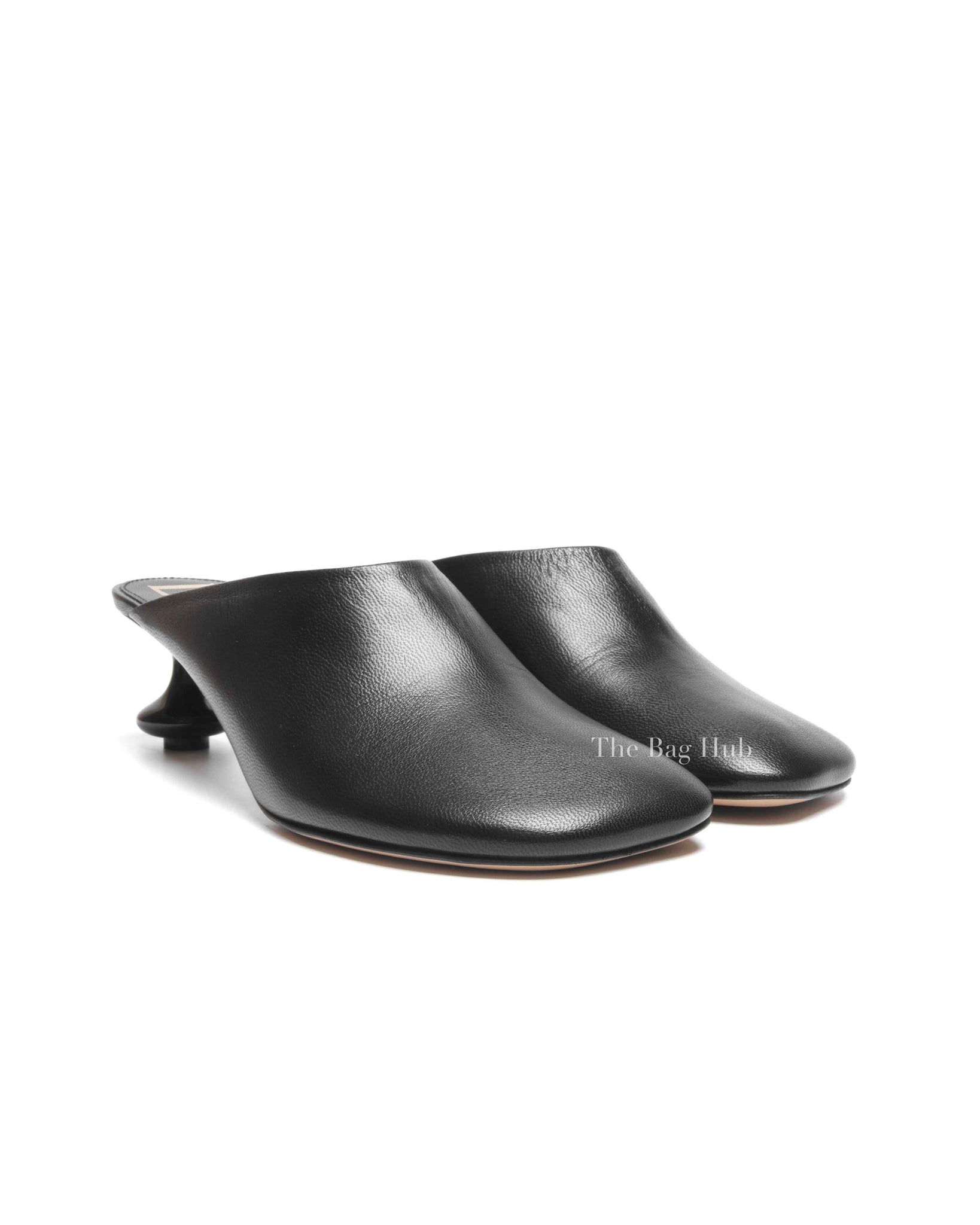 Loewe Black Goatskin Toy Mule Heels Size 37