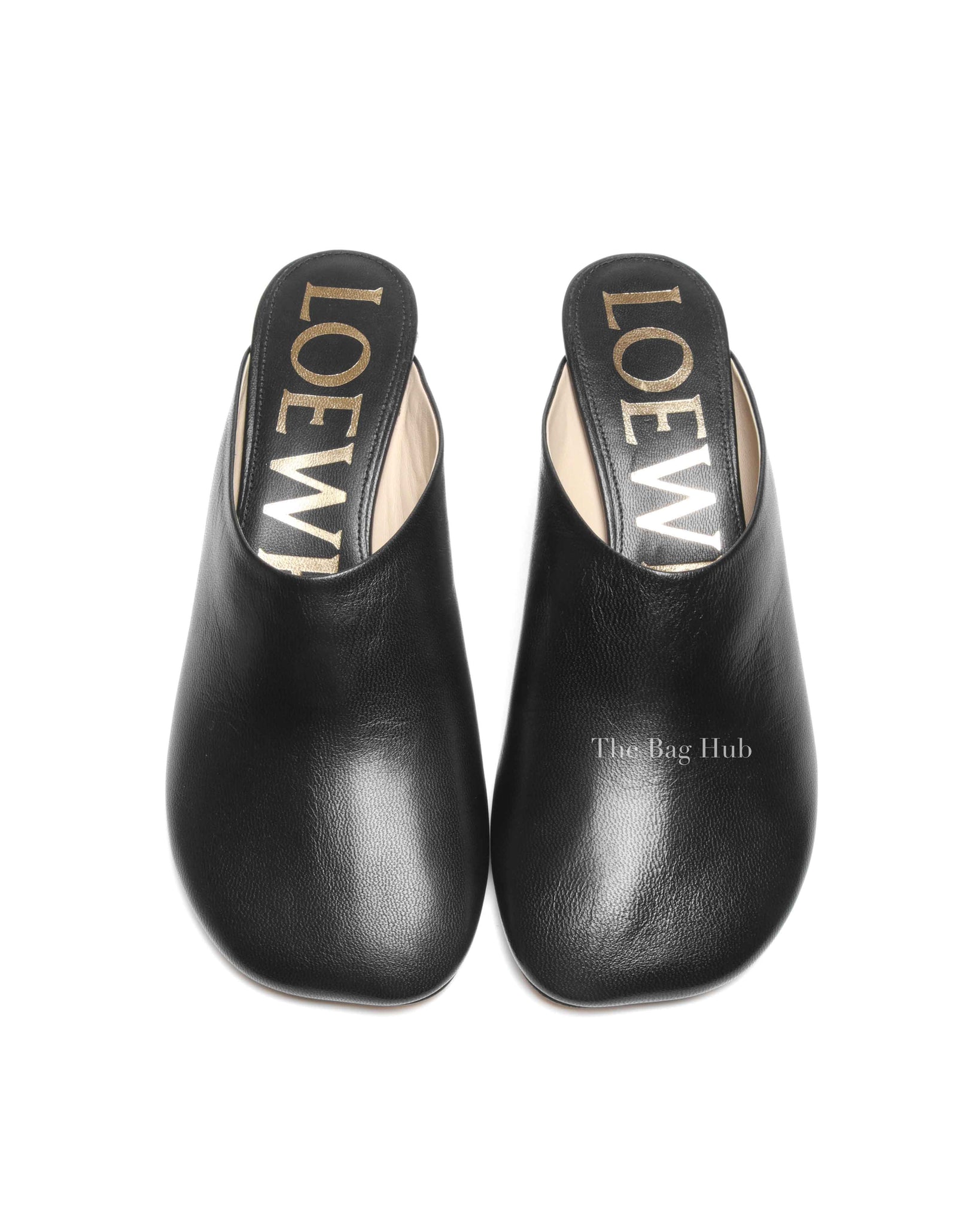 Loewe Black Goatskin Toy Mule Heels Size 37