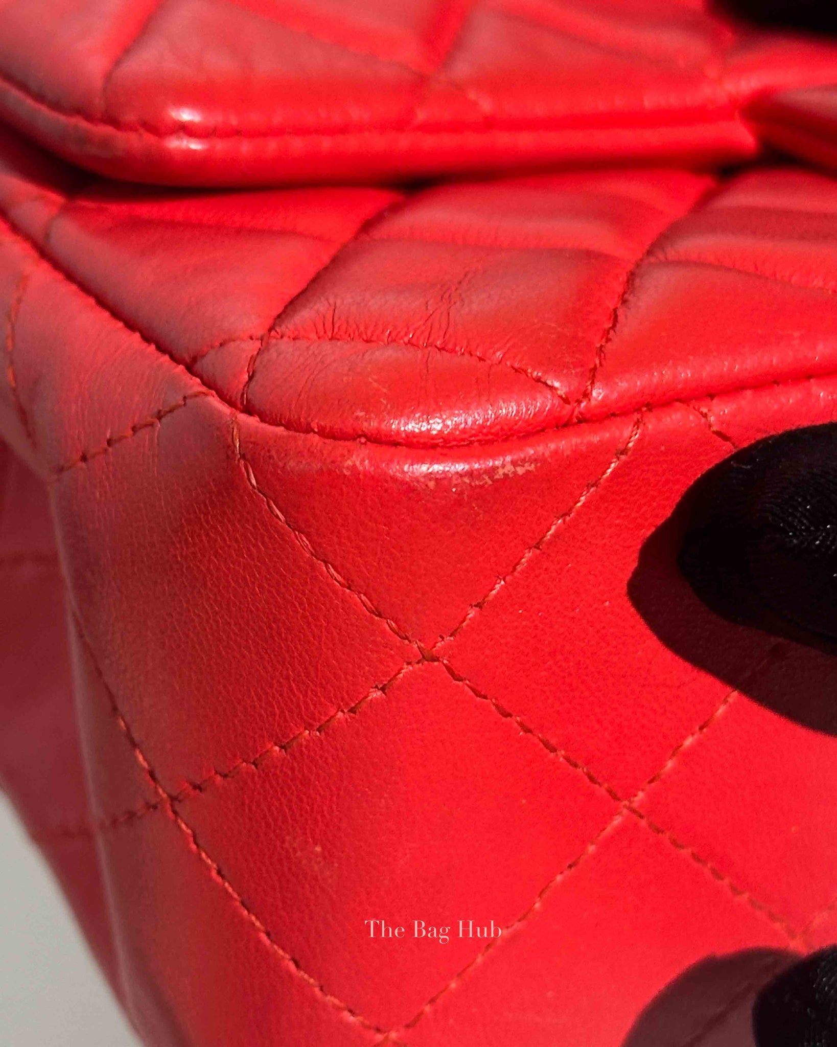 Chanel Red Lambskin Classic Rectangular Mini Flap Bag GHW