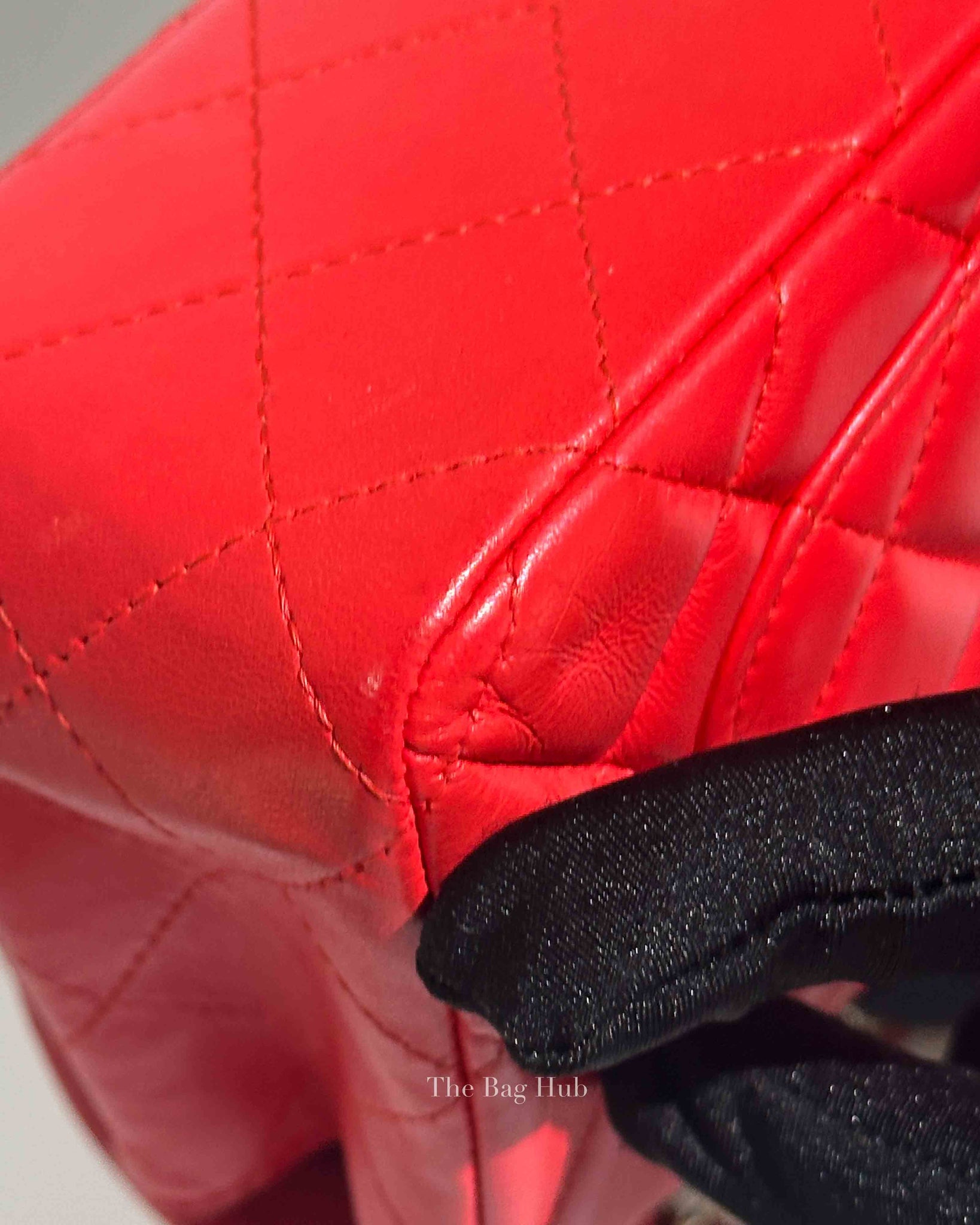 Chanel Red Lambskin Classic Rectangular Mini Flap Bag GHW