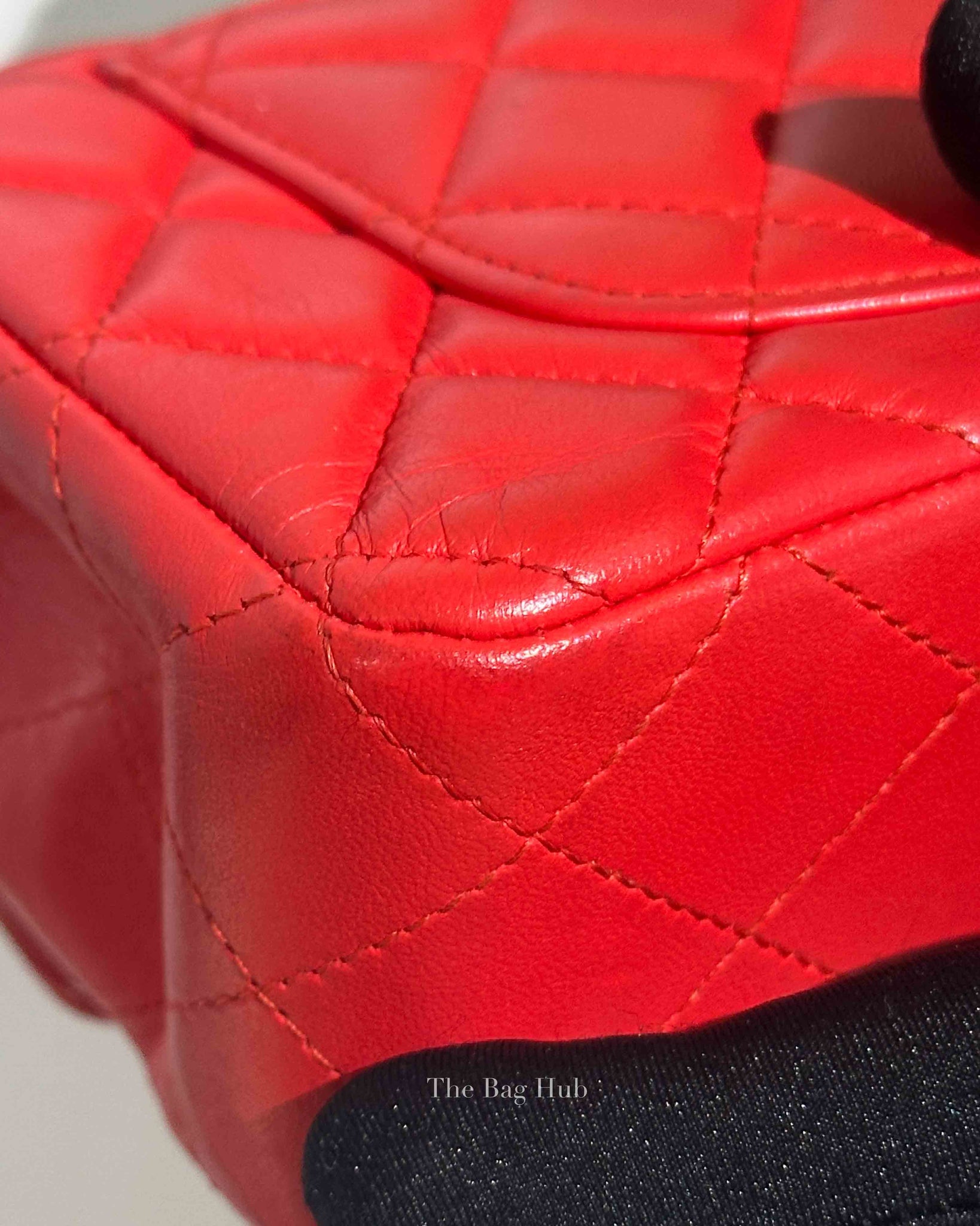 Chanel Red Lambskin Classic Rectangular Mini Flap Bag GHW