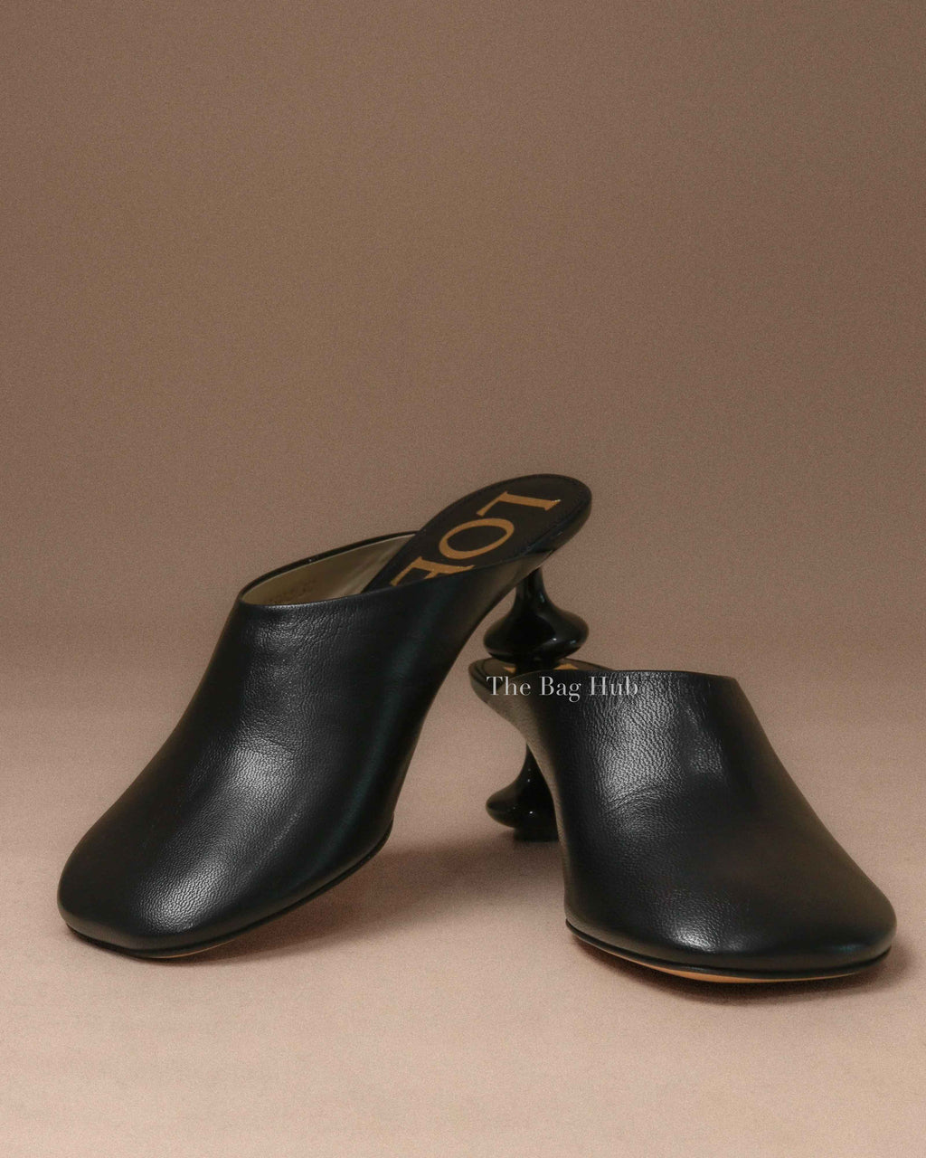 Loewe Black Goatskin Toy Mule Heels Size 37