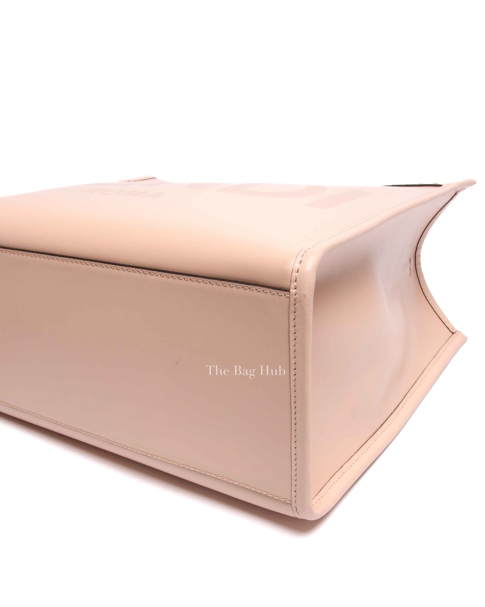 Fendi Pink Leather Sunshine Medium Shopper Tote Bag