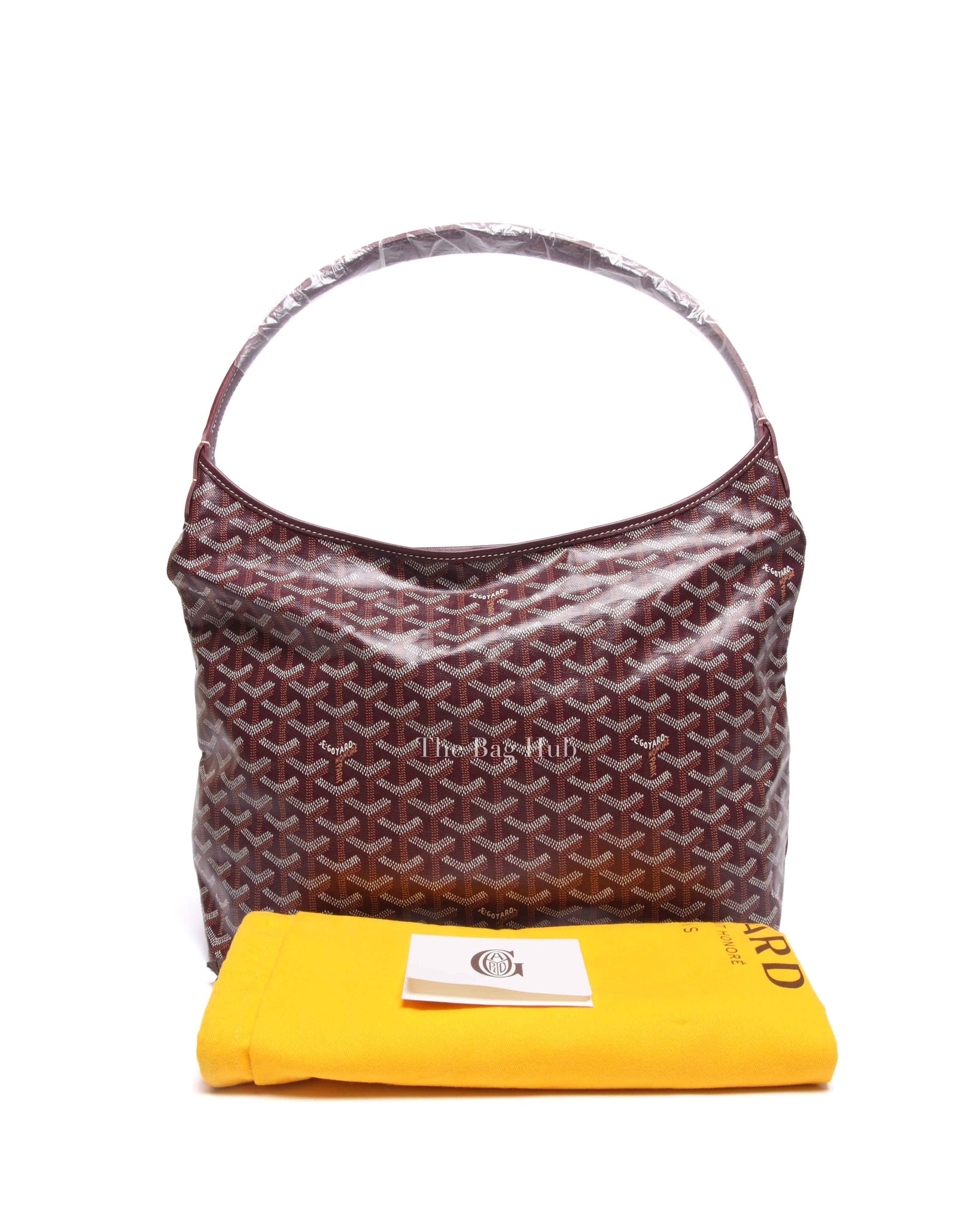 Goyard Burgundy Canvas Boheme PM Hobo Bag