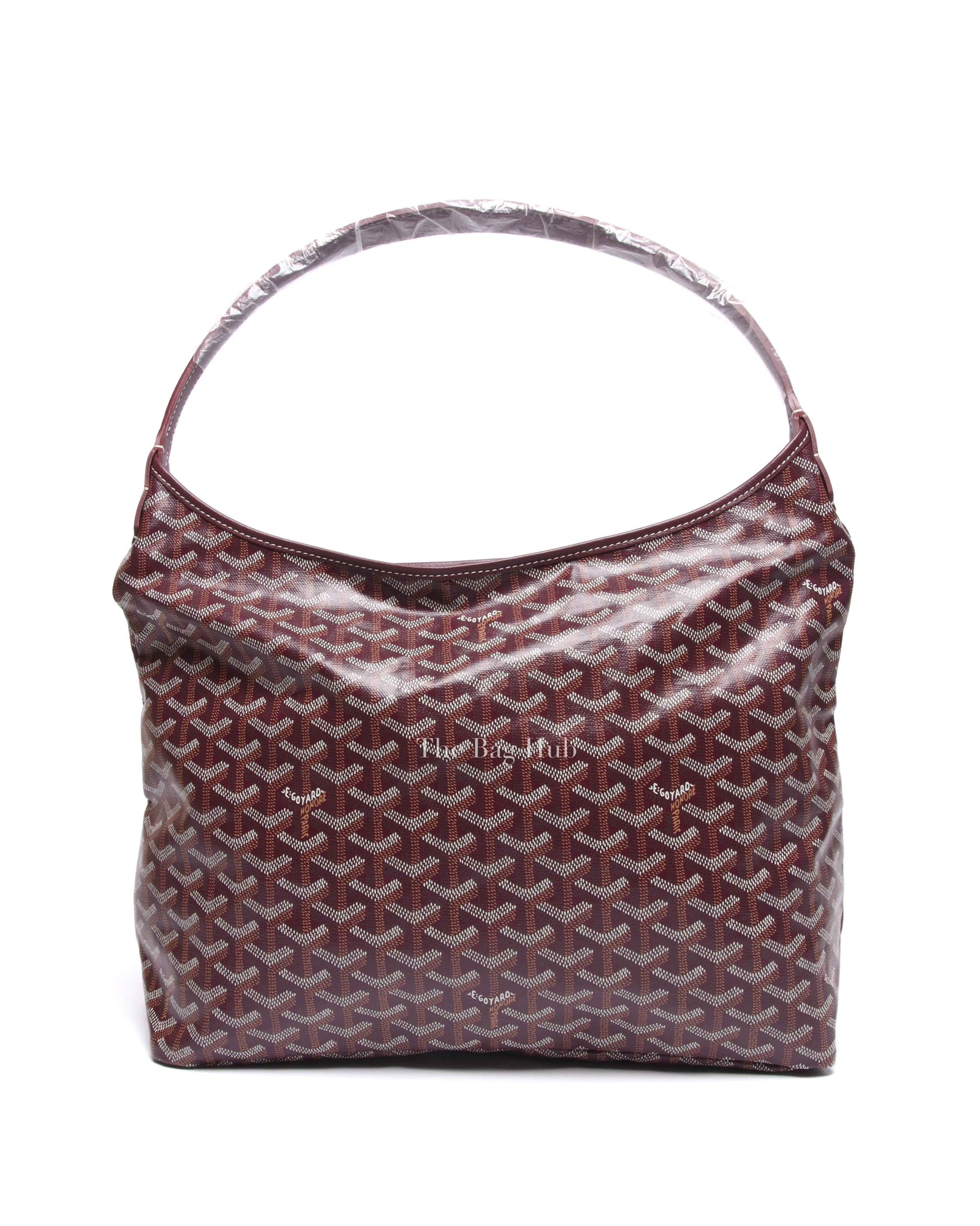 Goyard Burgundy Canvas Boheme PM Hobo Bag