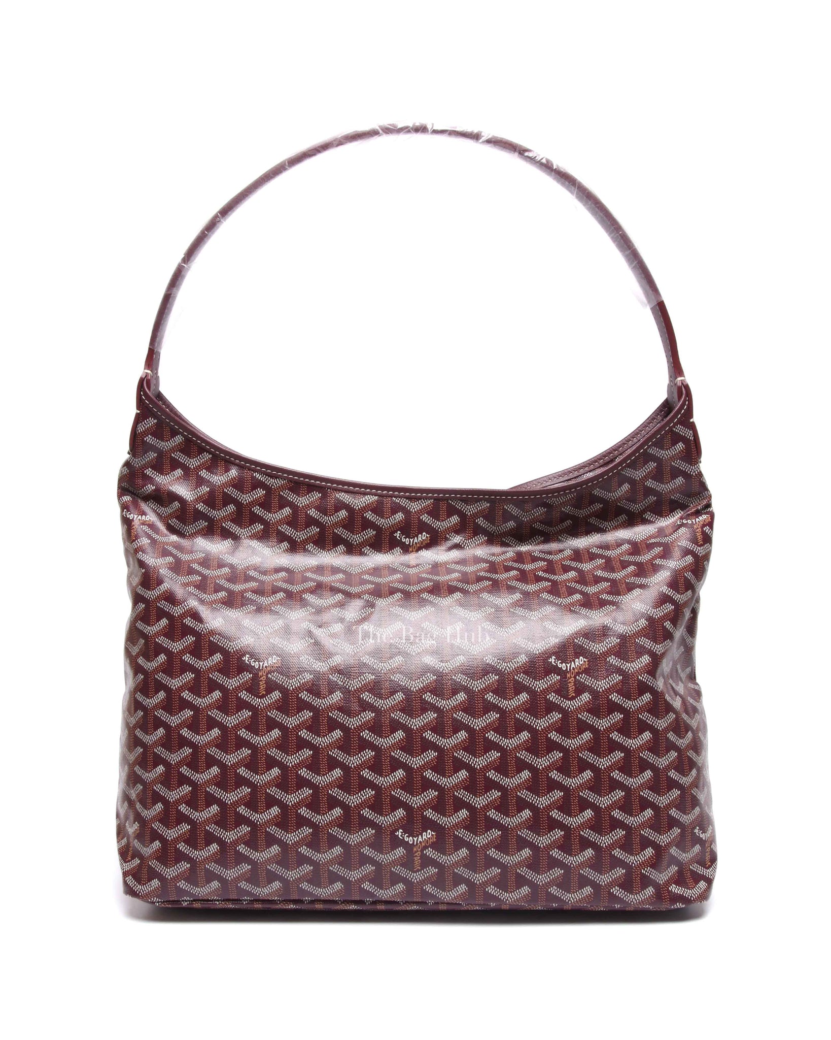 Goyard Burgundy Canvas Boheme PM Hobo Bag