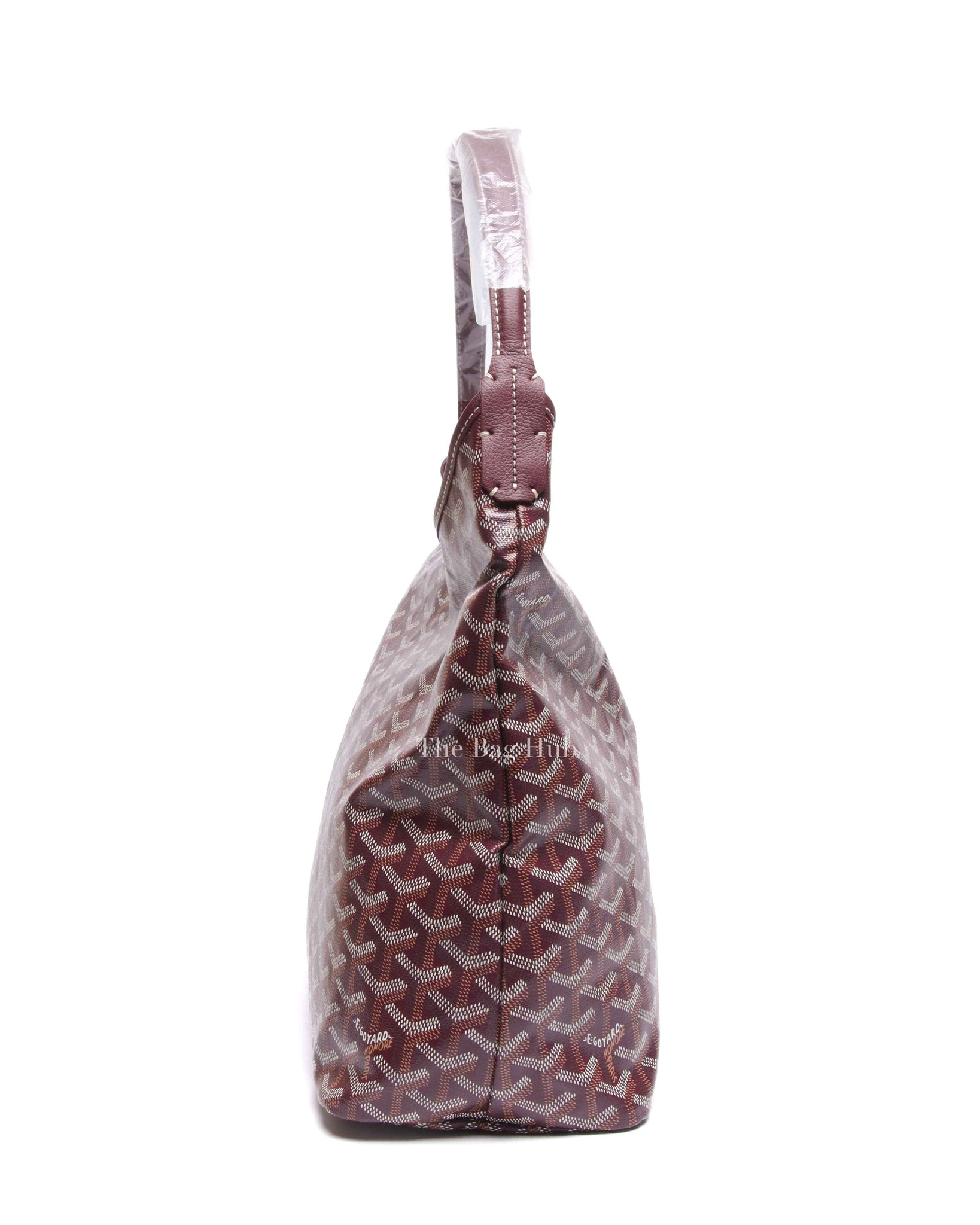 Goyard Burgundy Canvas Boheme PM Hobo Bag