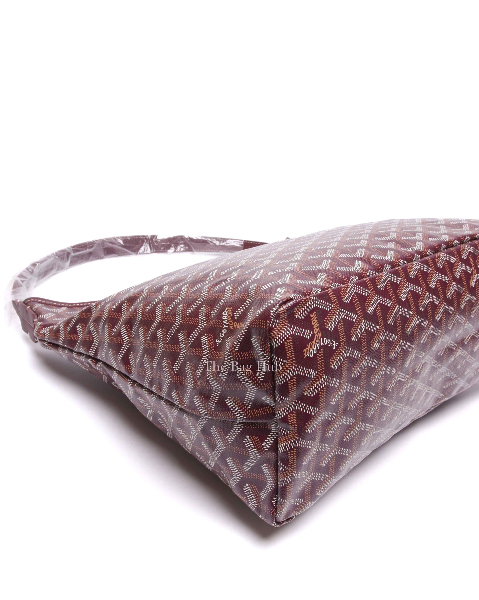 Goyard Burgundy Canvas Boheme PM Hobo Bag