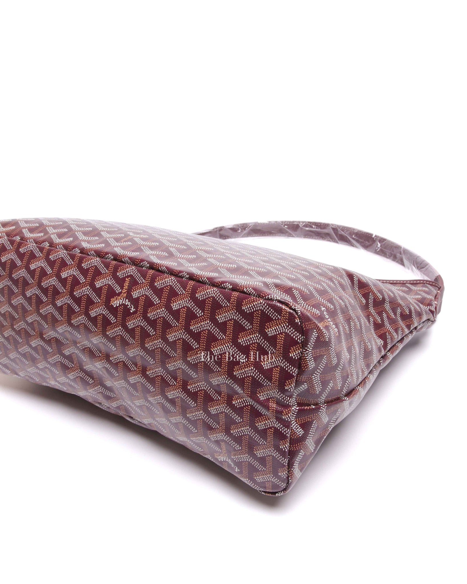 Goyard Burgundy Canvas Boheme PM Hobo Bag
