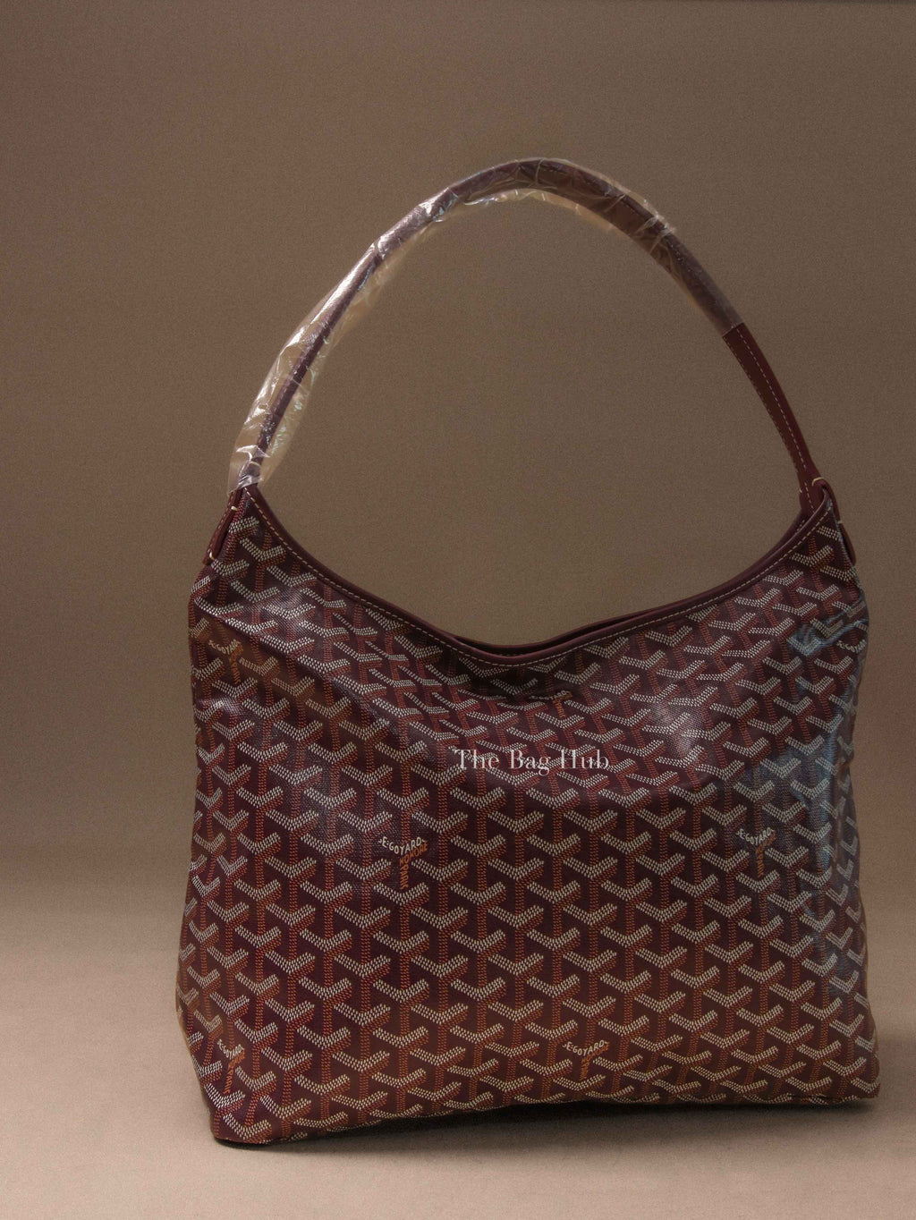 Goyard Burgundy Canvas Boheme PM Hobo Bag