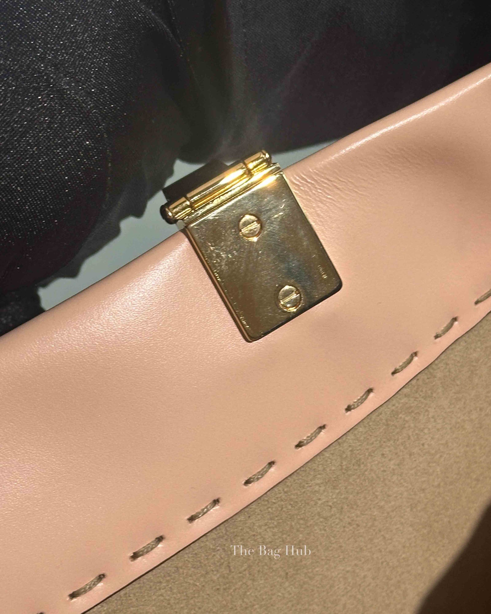 Fendi Pink Leather Sunshine Medium Shopper Tote Bag