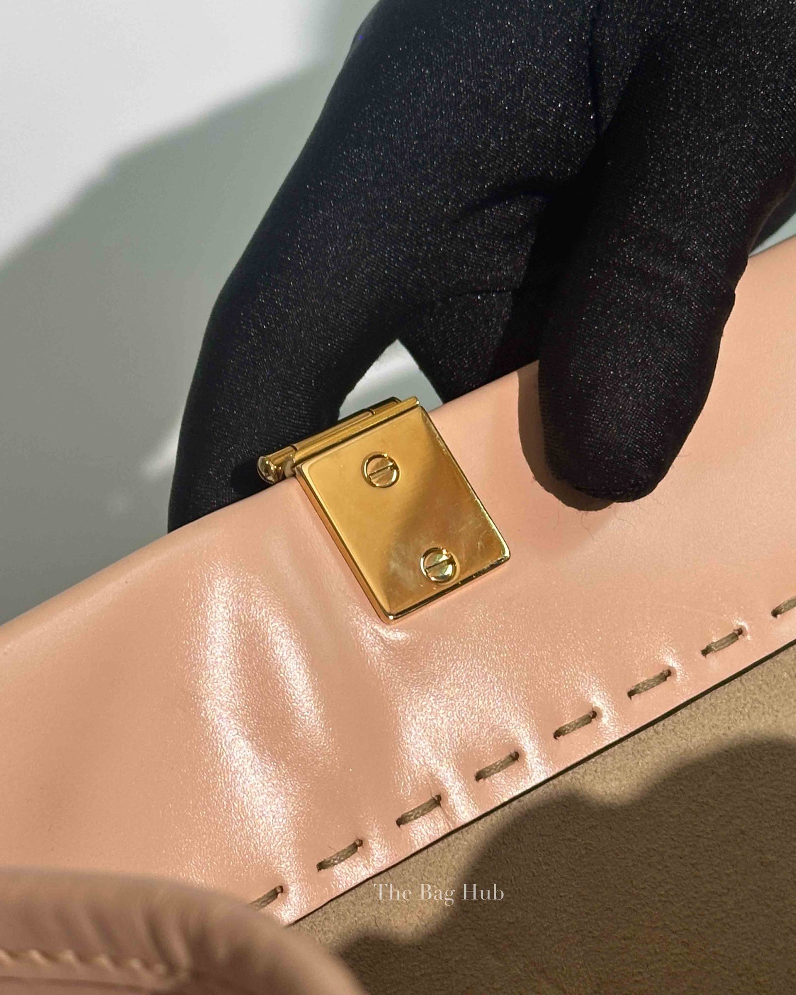 Fendi Pink Leather Sunshine Medium Shopper Tote Bag