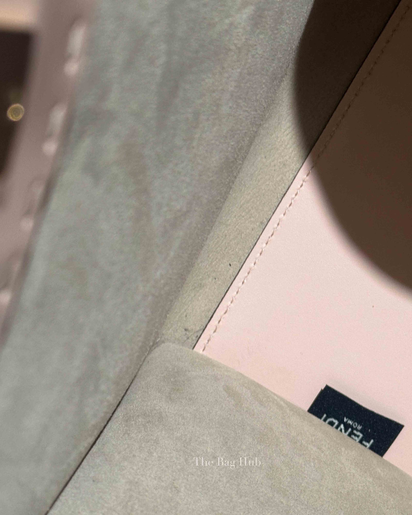 Fendi Pink Leather Sunshine Medium Shopper Tote Bag