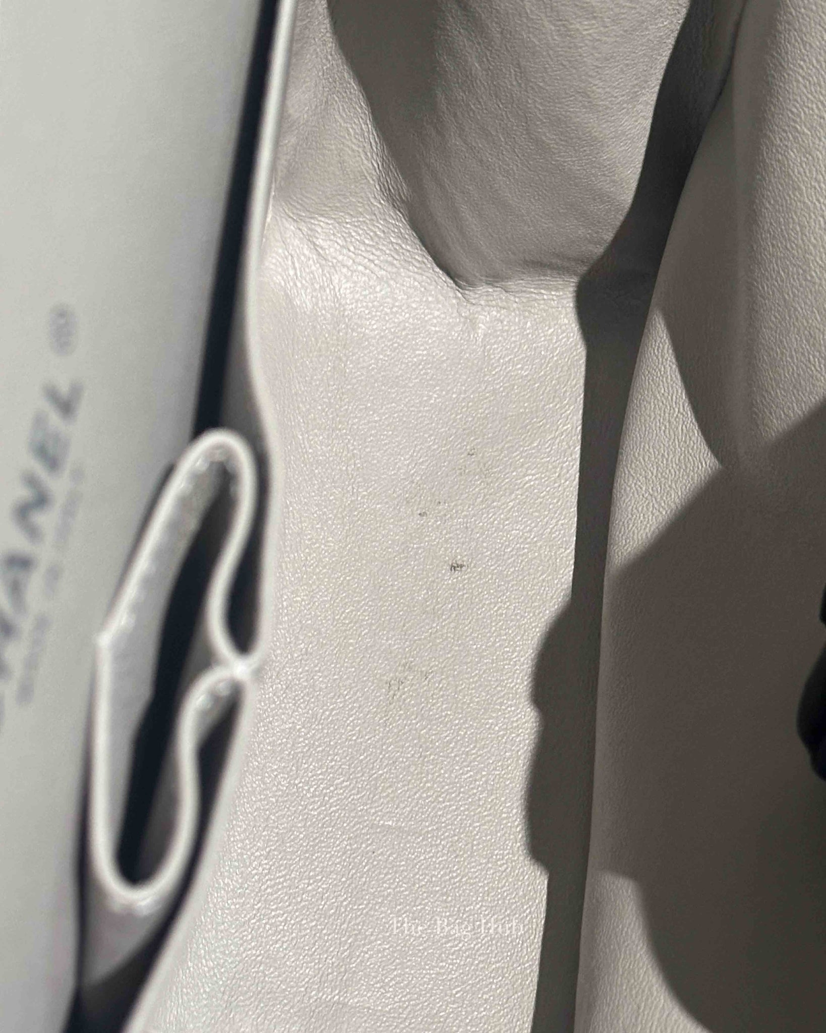 Chanel Gray Suede/Caviar Quilted Classic Jumbo Double Flap Bag SHW