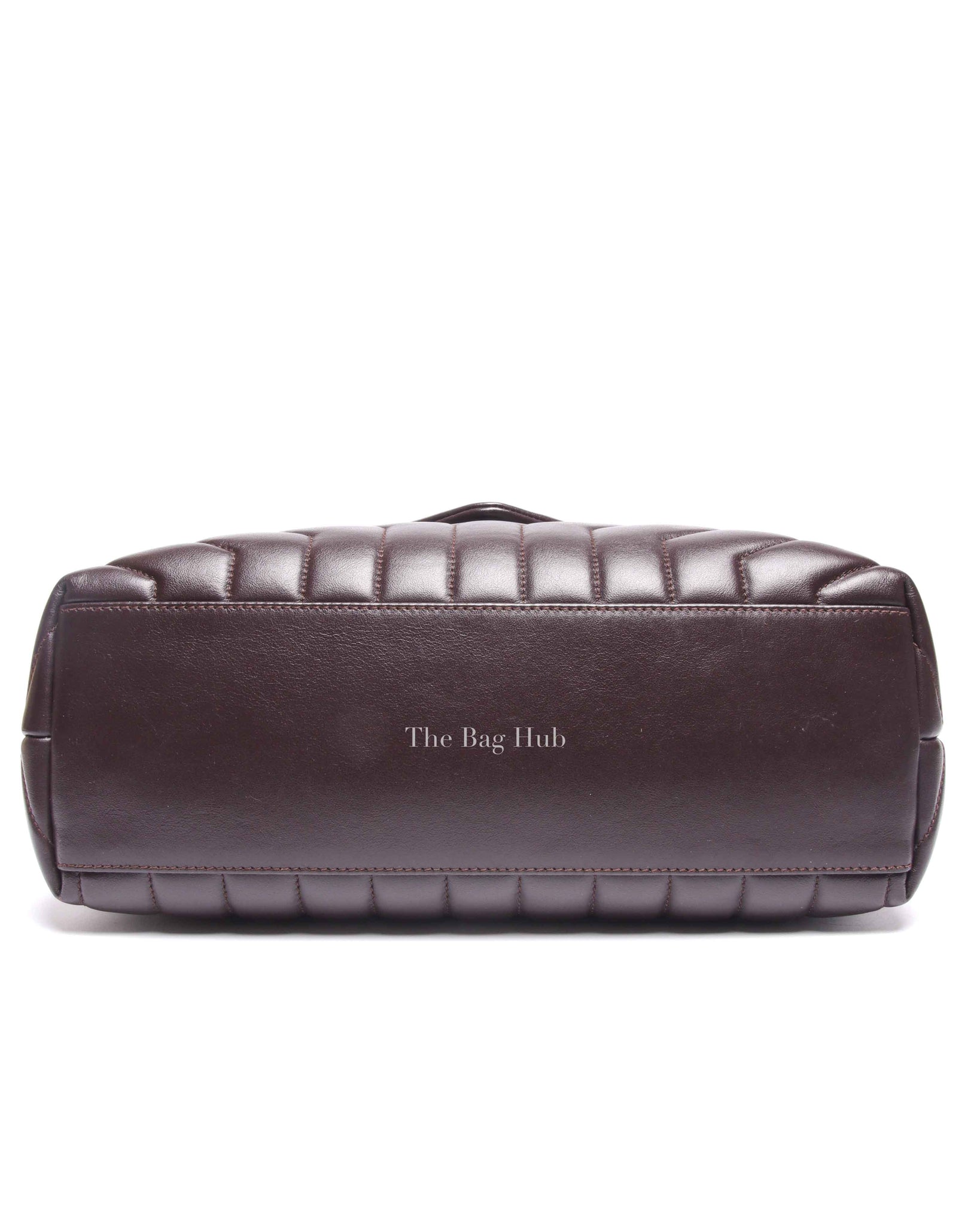 Saint Laurent Soil Brown Calfskin Y Quilted Monogram Medium Loulou Chain Bag