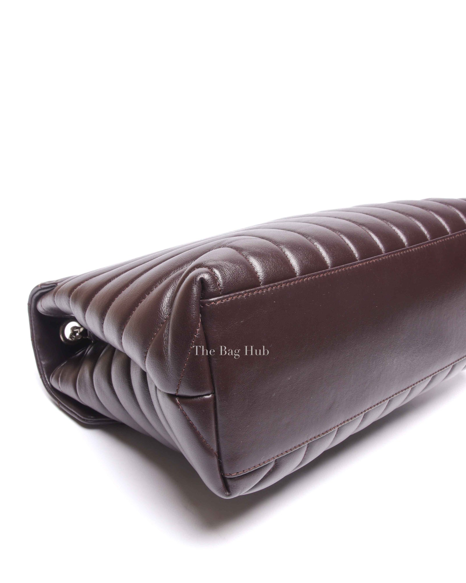 Saint Laurent Soil Brown Calfskin Y Quilted Monogram Medium Loulou Chain Bag