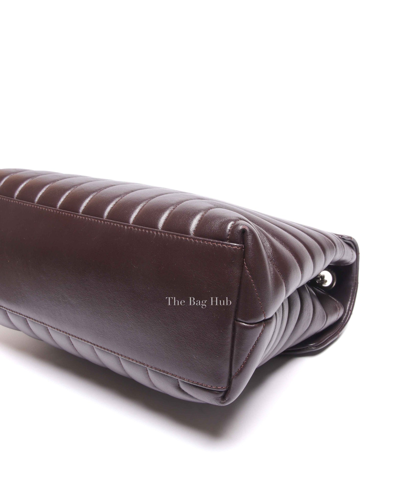 Saint Laurent Soil Brown Calfskin Y Quilted Monogram Medium Loulou Chain Bag